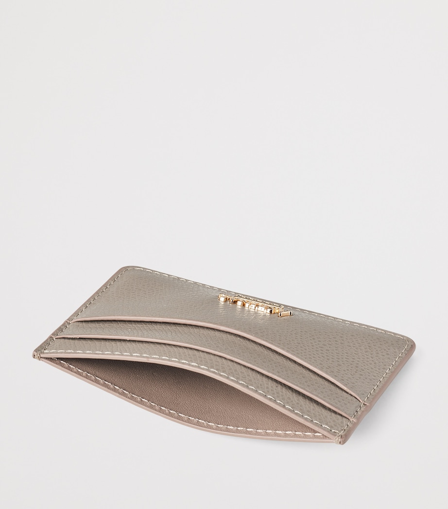 Slim Leather Card Holder TAUPE Image 3