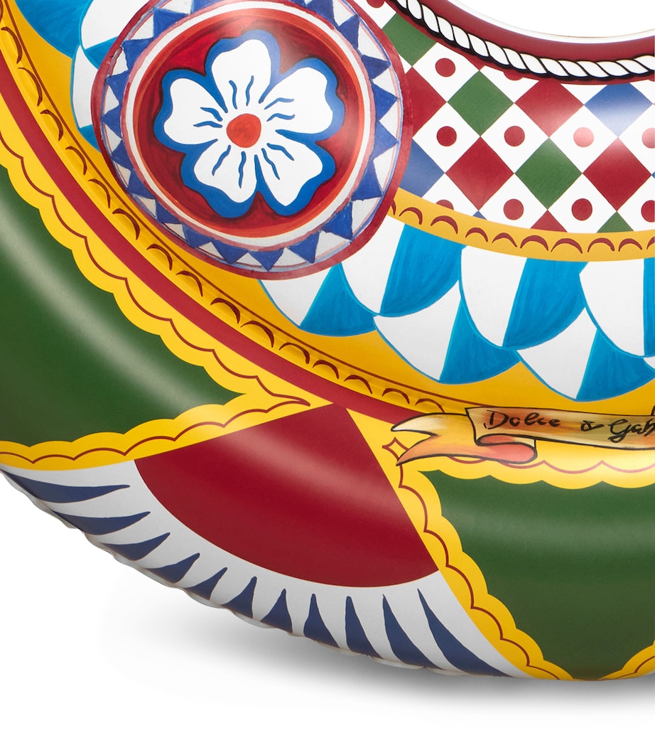 Dolce&Gabbana Casa Carretto Siciliano Inflatable Pool Ring (130cm) Carretto Multi Image 2