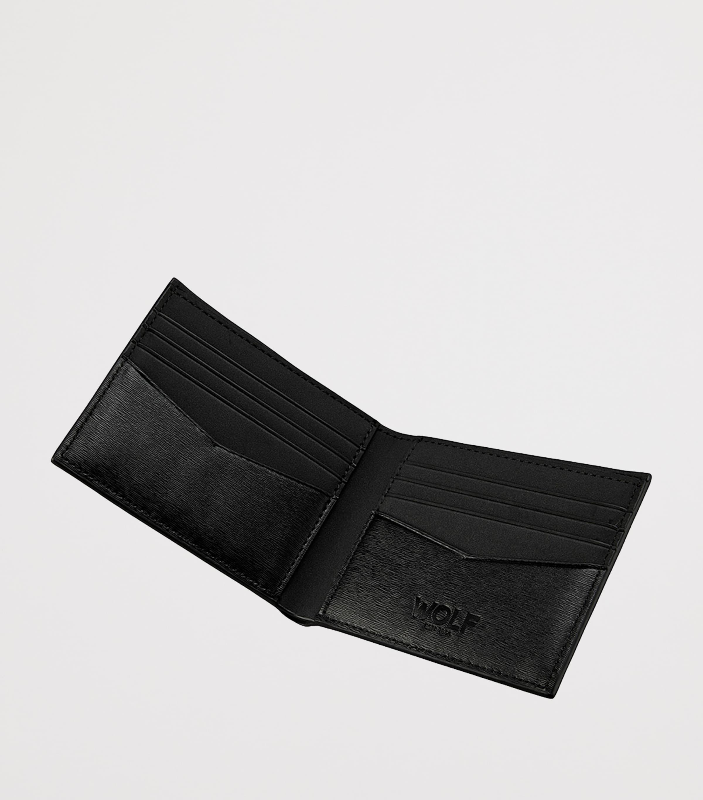 WOLF Vegan Leather Philipp Billfold Wallet Black Image 3