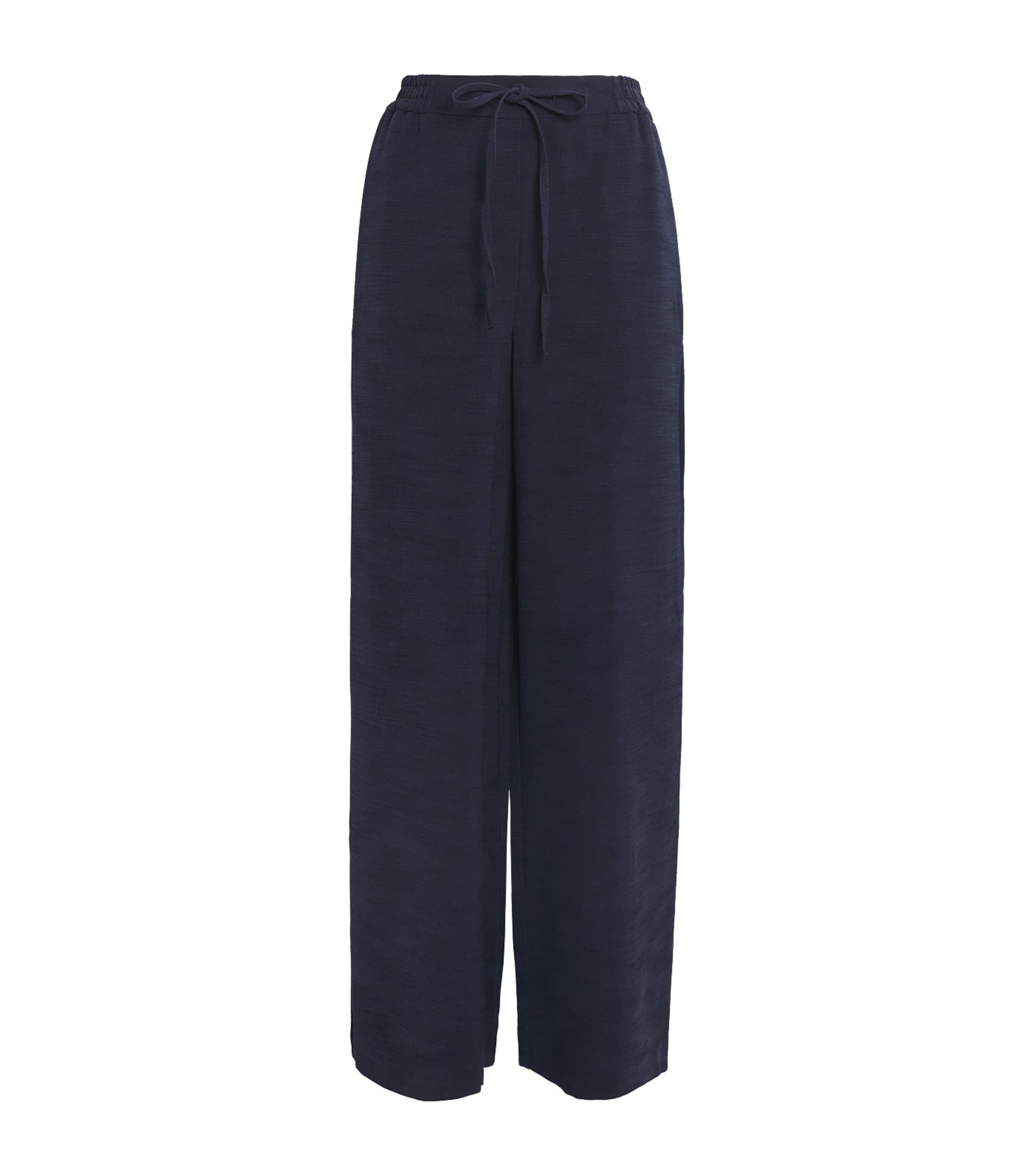 Claudie Pierlot Womens Wide-Leg Trousers Navy Image 1