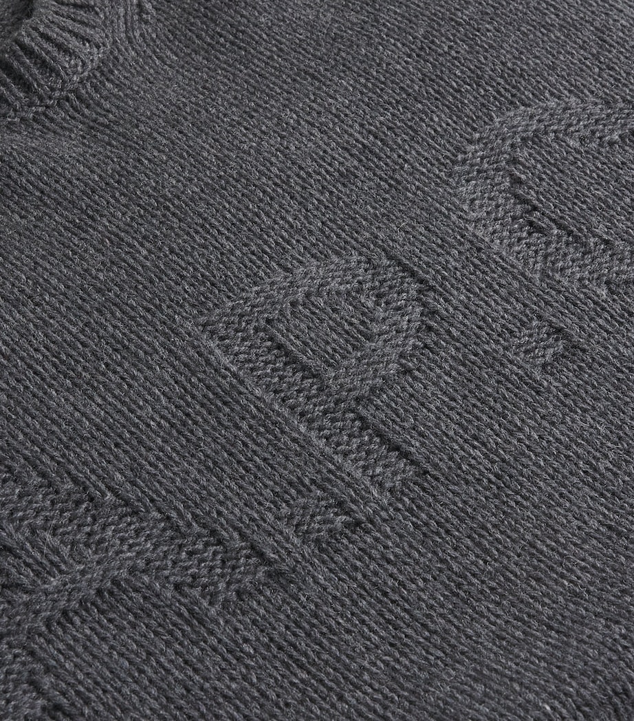 A.P.C. Mens Wool Logo George Sweater Plc Hathrd Anthract Image 6