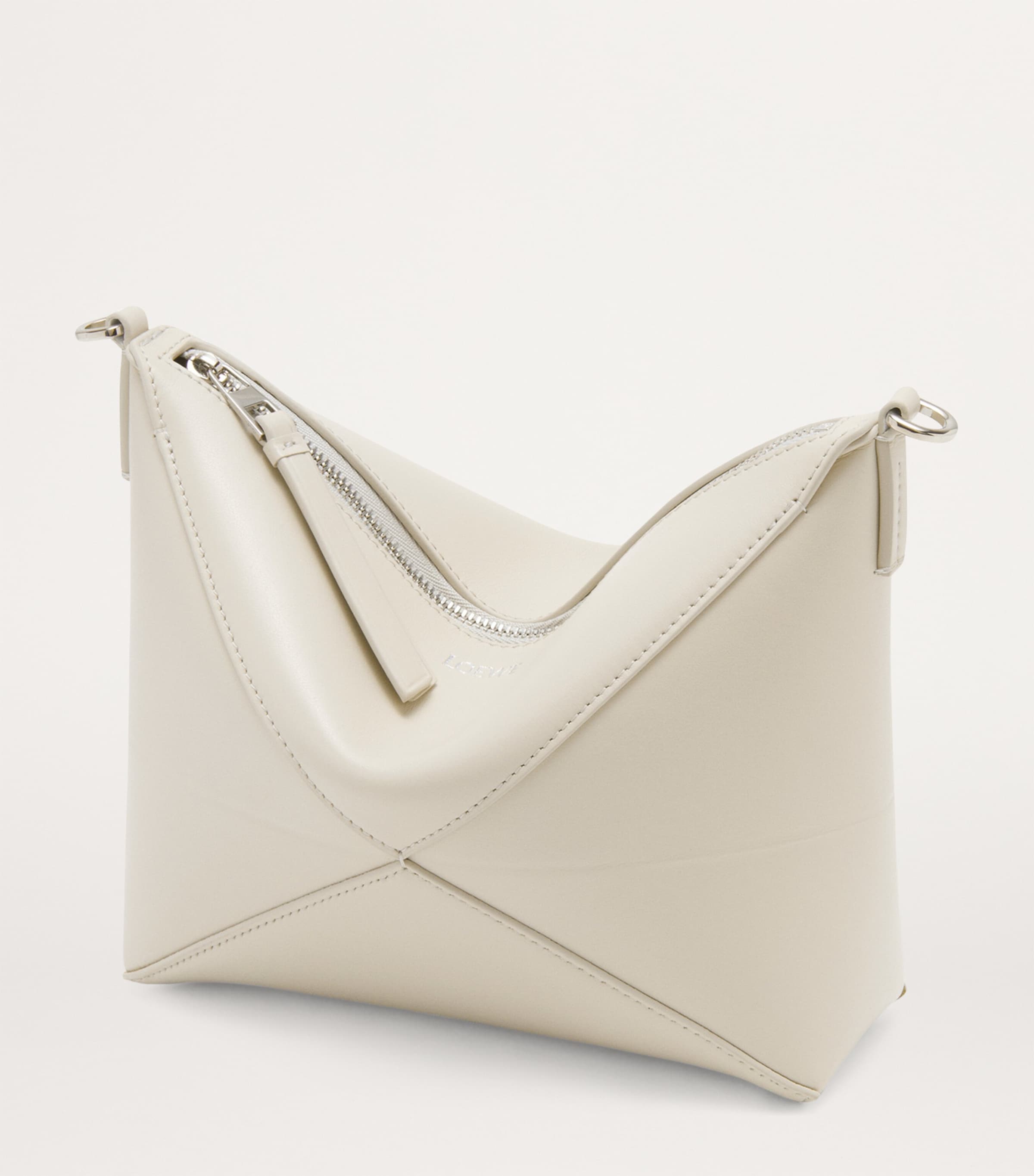 Leather Puzzle Pouch Bag SEA SALT Image 7