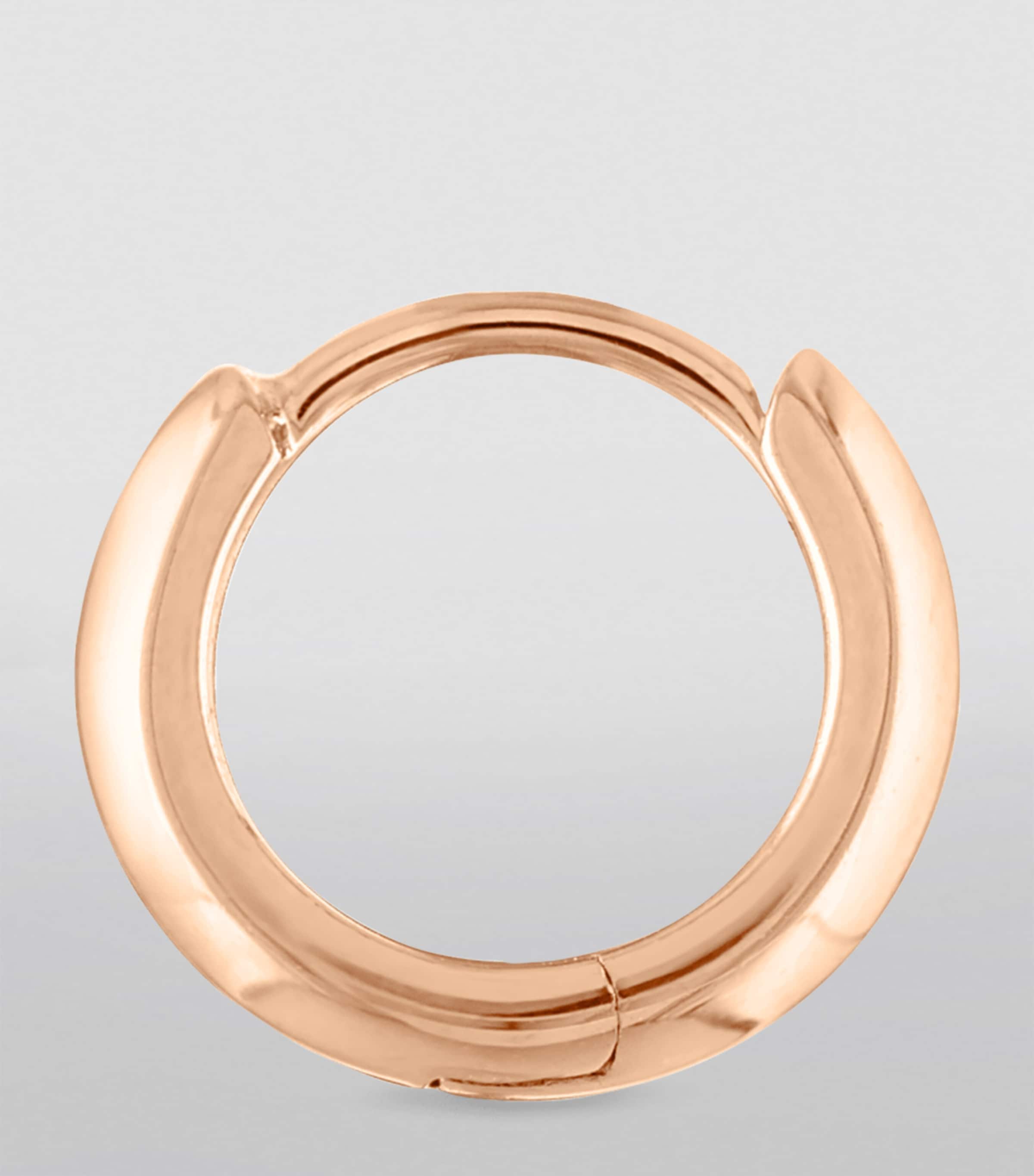 Faceted Metal Vertex Single Hoop Earring (6.5mm) ROSE GOLD Image 3