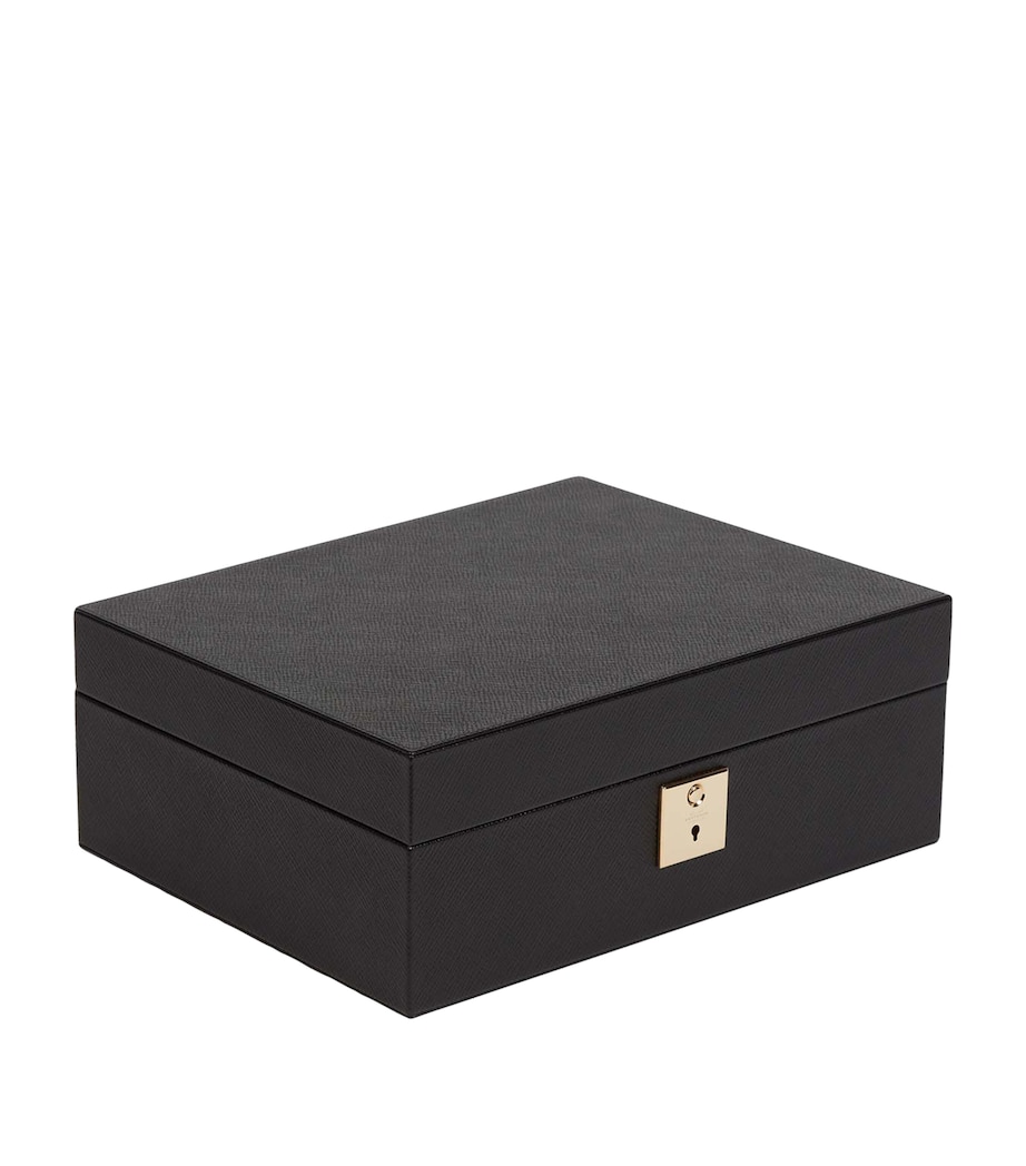 Panama Jewellery Box with Travel Tray BLACK Image 2