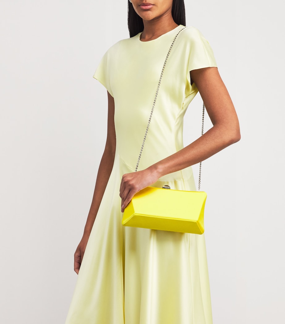 Satin Lally Clutch Bag 0573 LGHT YLLOW STIN Image 5