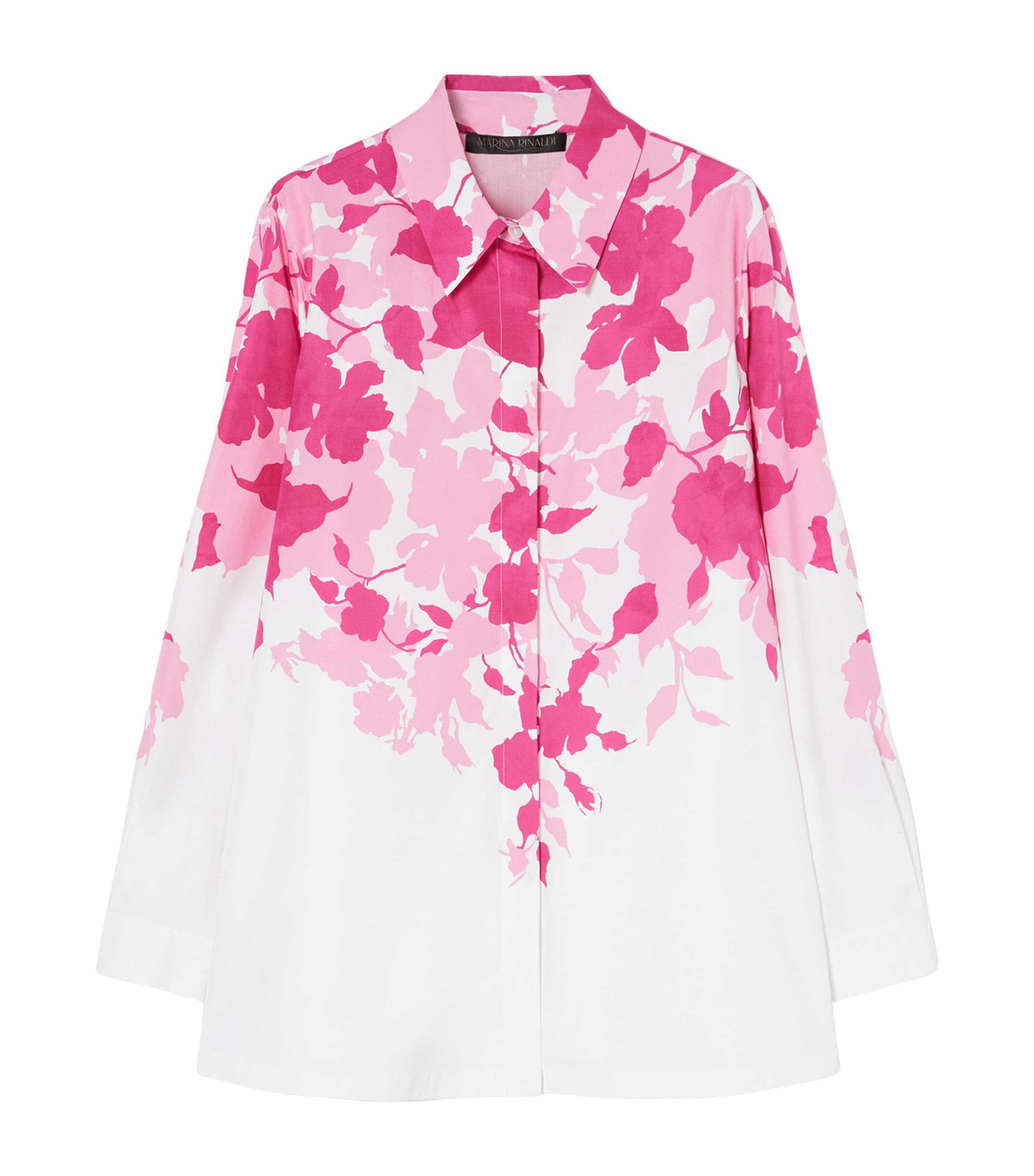 Shop Marina Rinaldi Cotton Draghi Shirt In White
