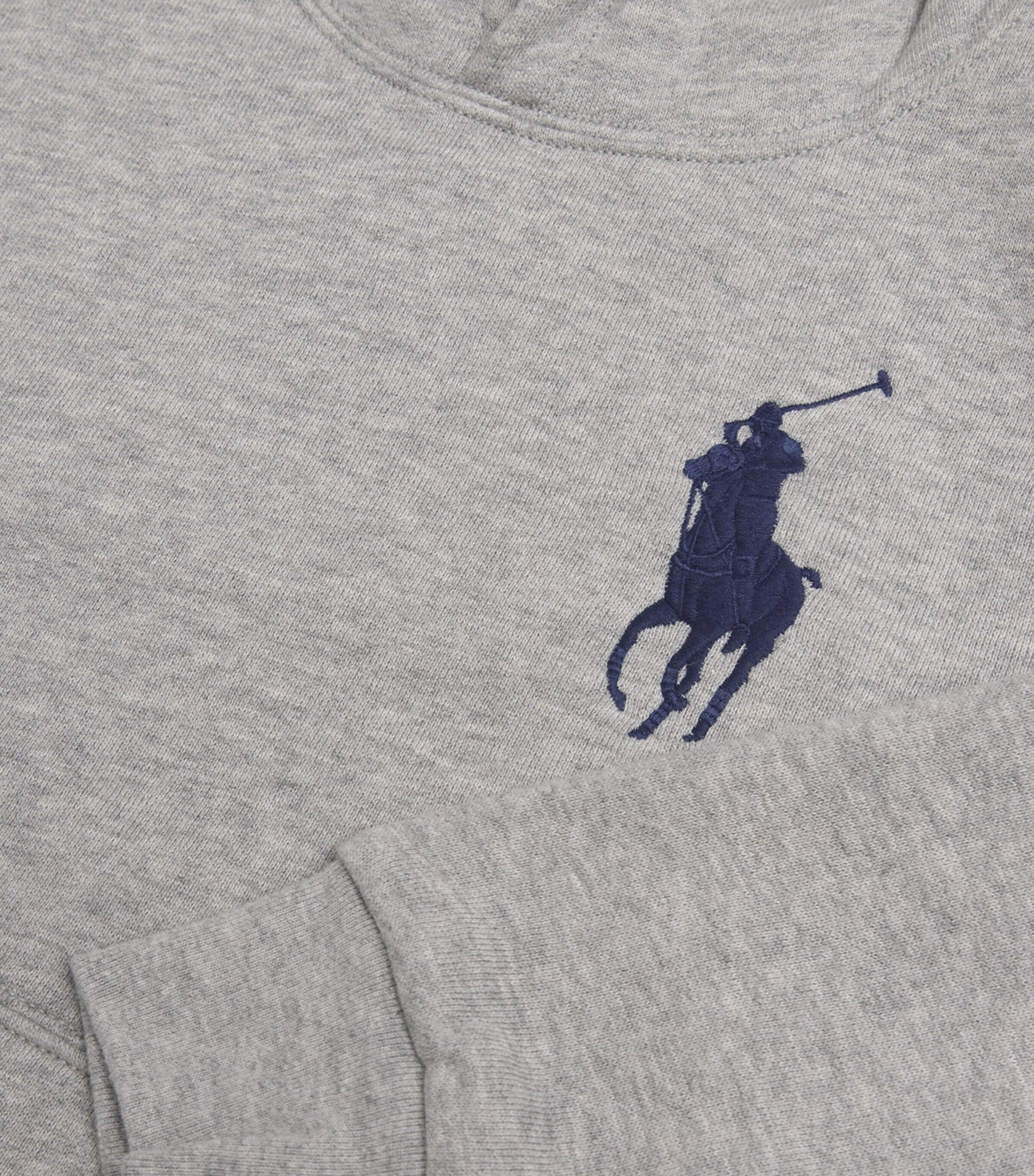 Ralph Lauren Kids Cotton-Blend Polo Pony Hoodie (6-14 Years) Heather Image 3