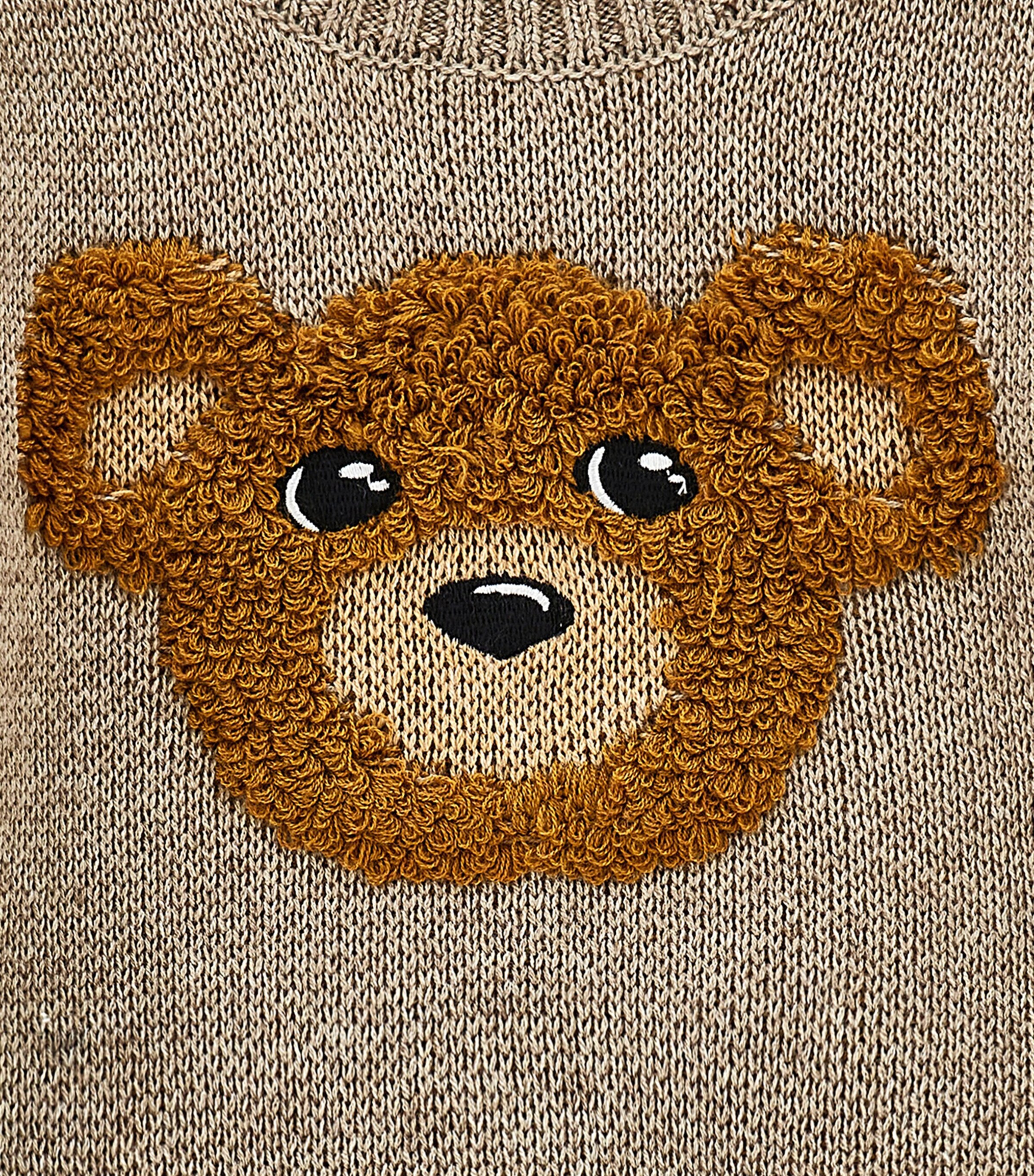 Little Bear Sweater (6-24 Months) PANNA/GRIGIO Image 3