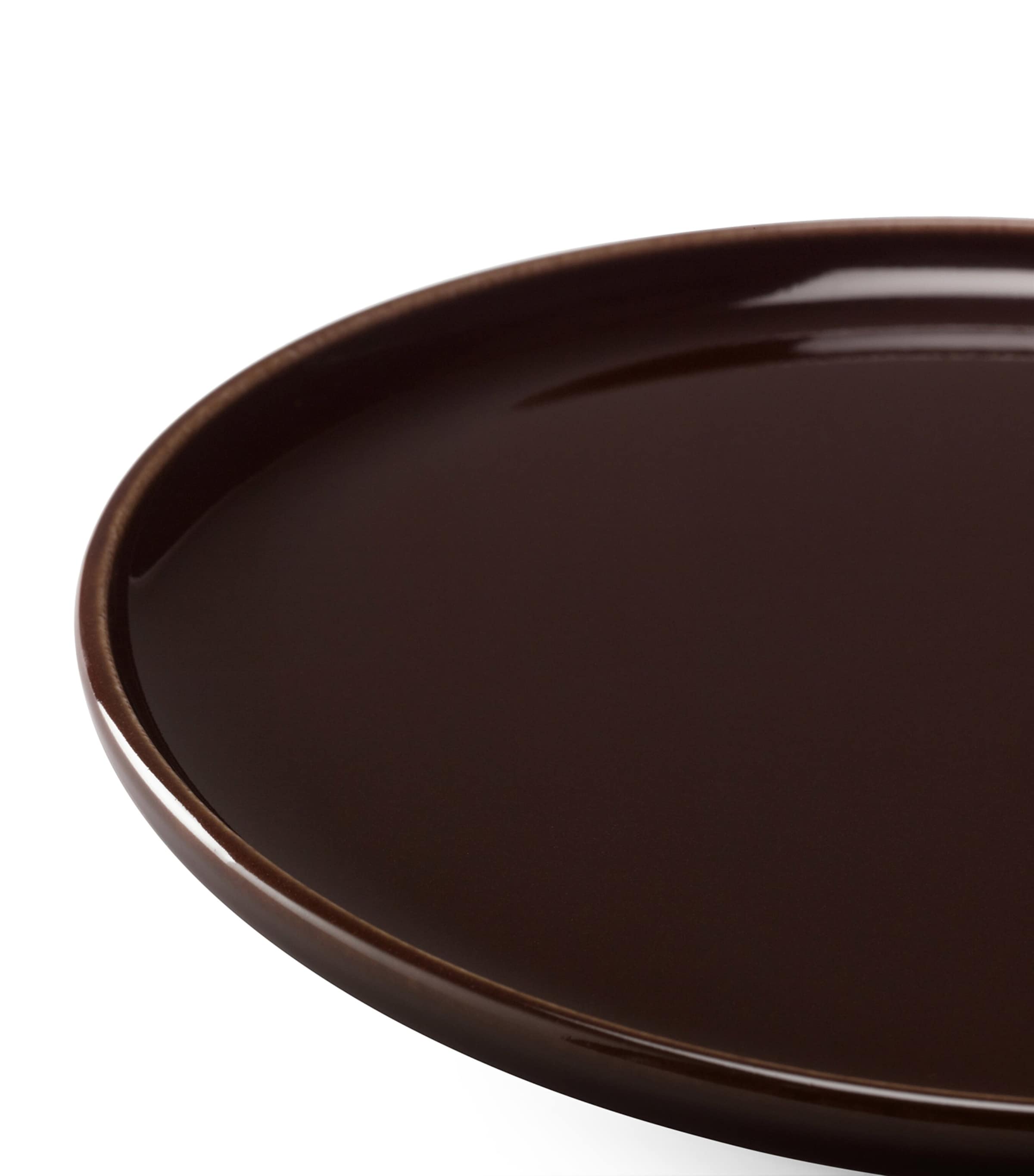 Set of 2 Porcelain Collective Starter Plates (20cm) MOCHA Image 2