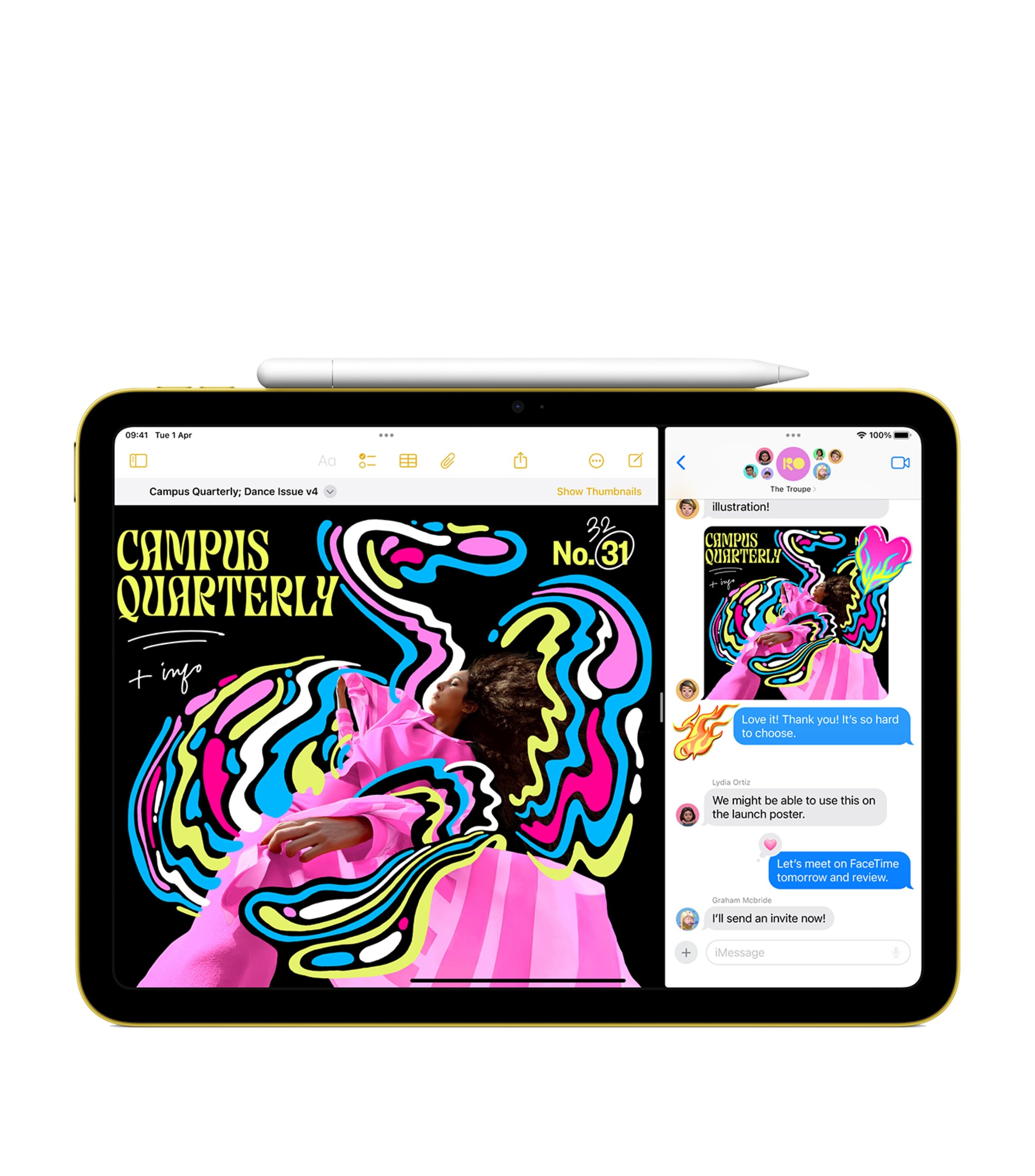 iPad 11-inch 256GB - Yellow YELLOW Image 3