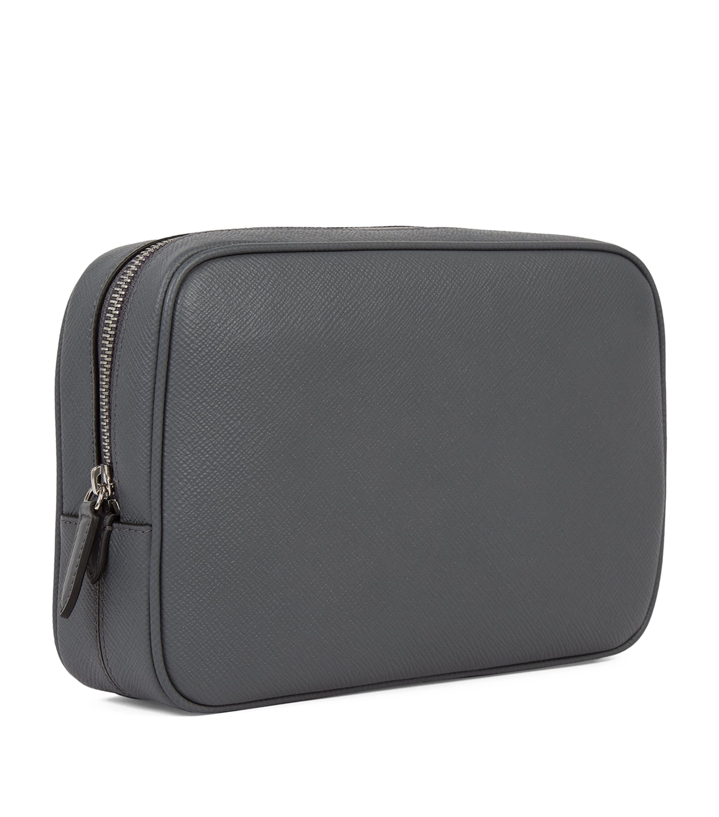 Leather Panama Tech Organiser Pouch S GREY Image 2