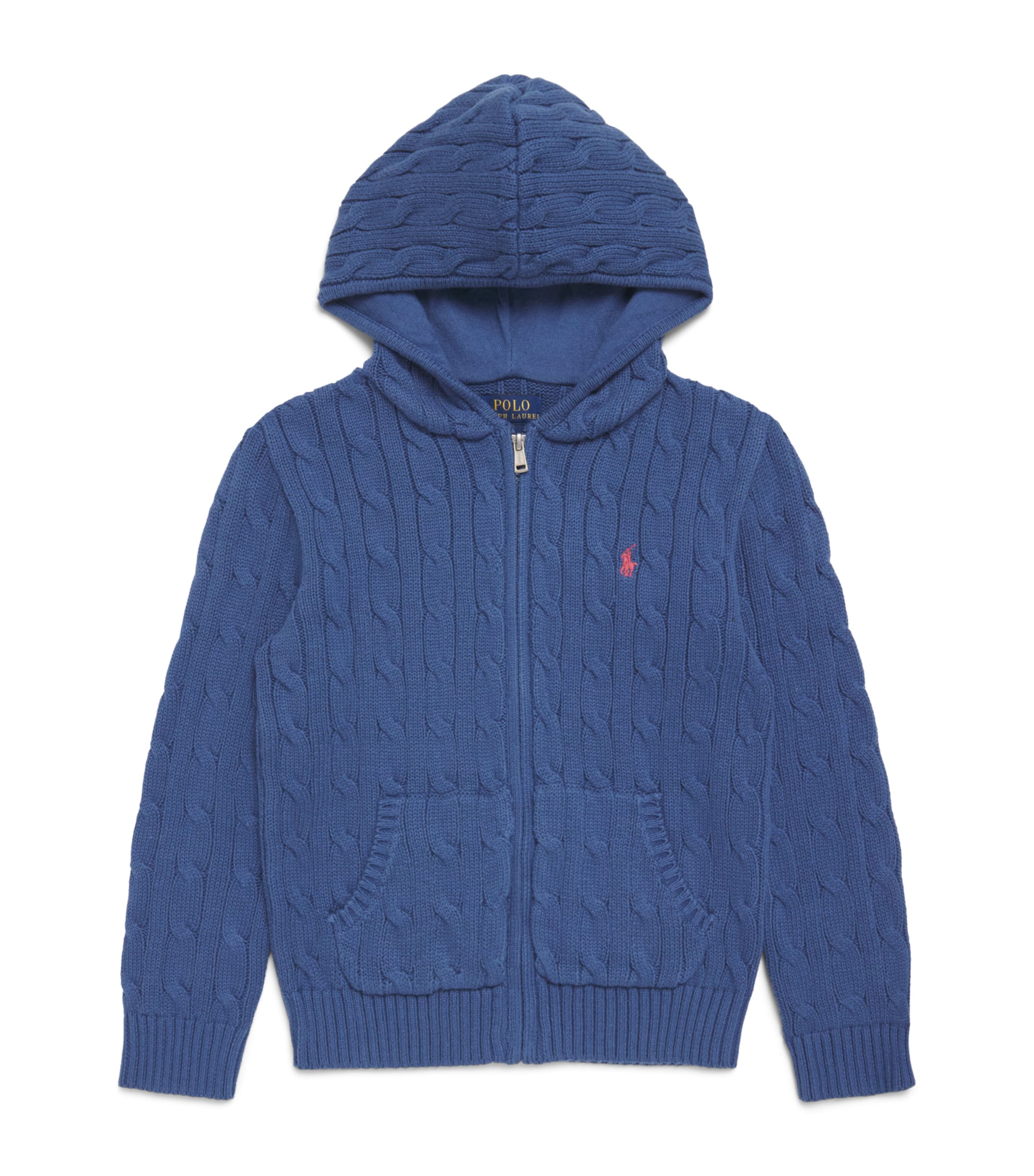 Ralph Lauren Kids Cotton Cable-Knit Hoodie (2-7 Years) Old Image 1