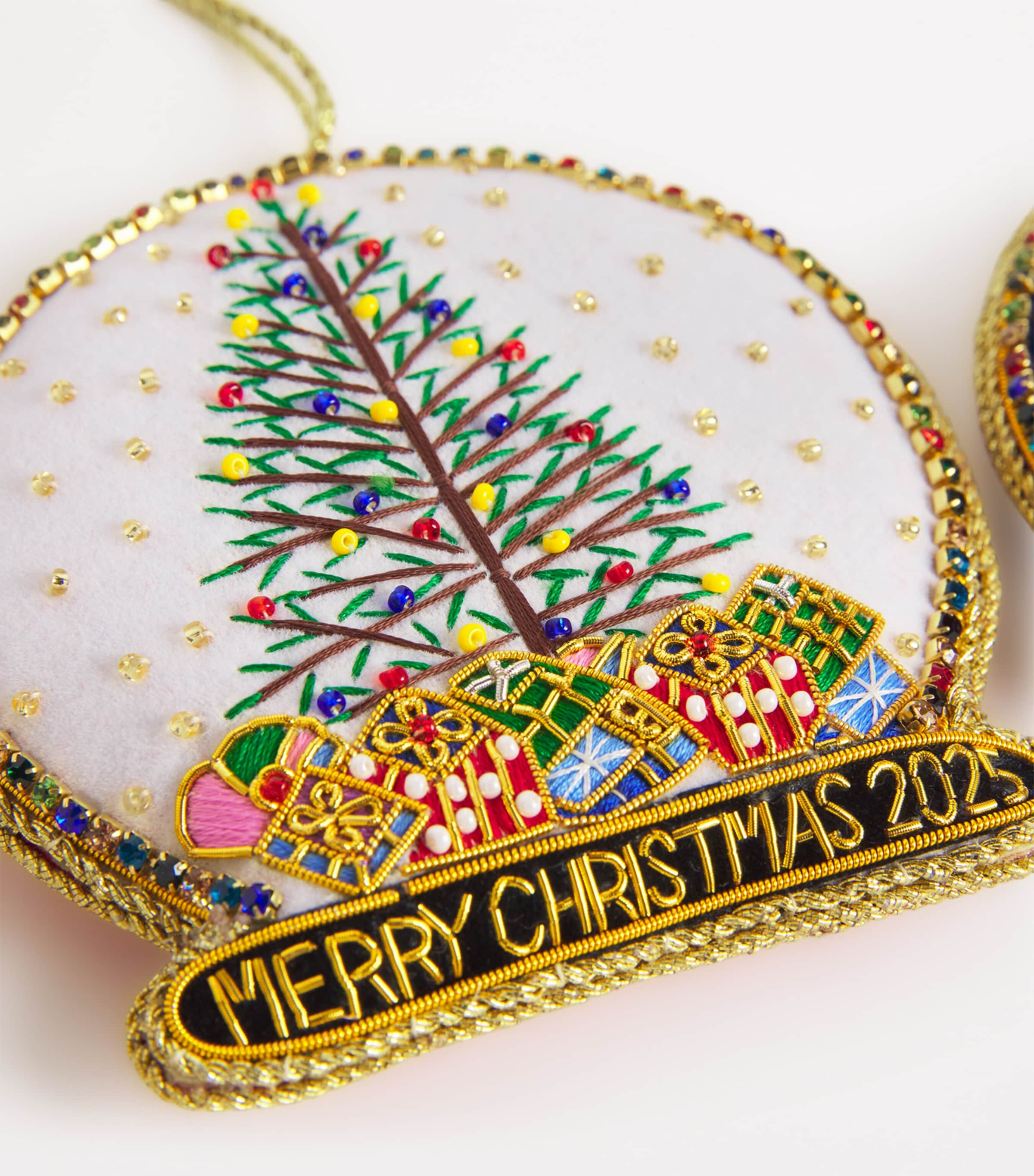 Christmas Morning Globe Tree Decoration NAVY Image 2