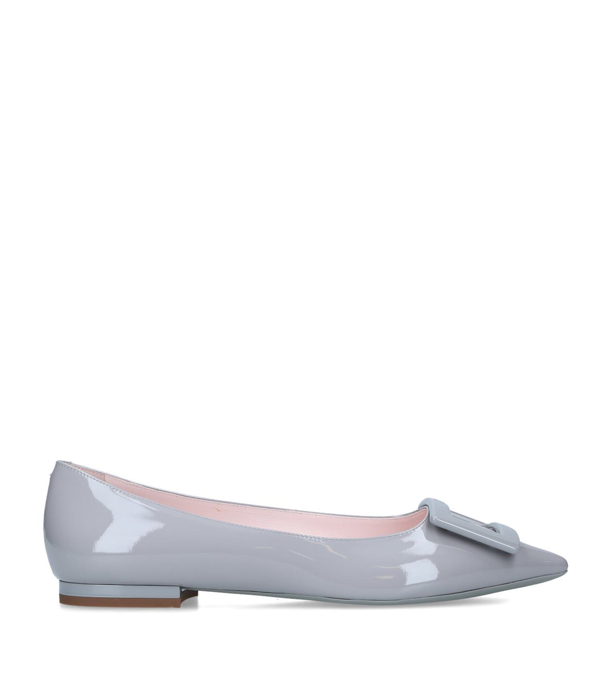 Leather Gommettine Ballet Flats GREY Image 6