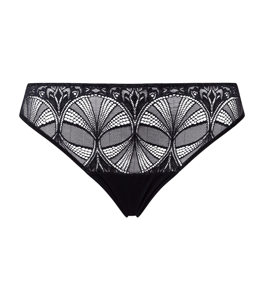 Lace Holly Brazilian Briefs BLACK Image 1