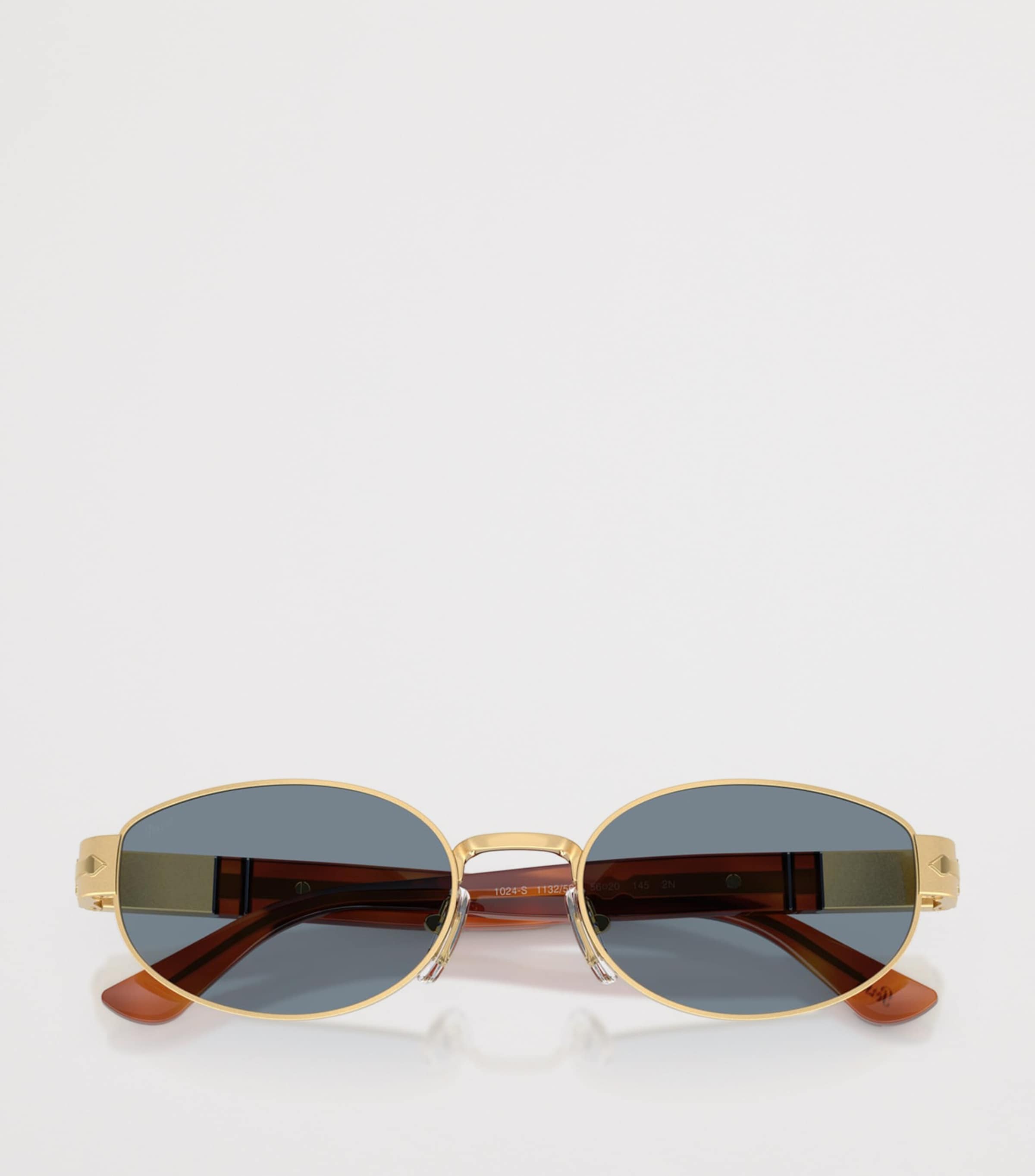 Persol PO1024S Oval Sunglasses Gold Image 5