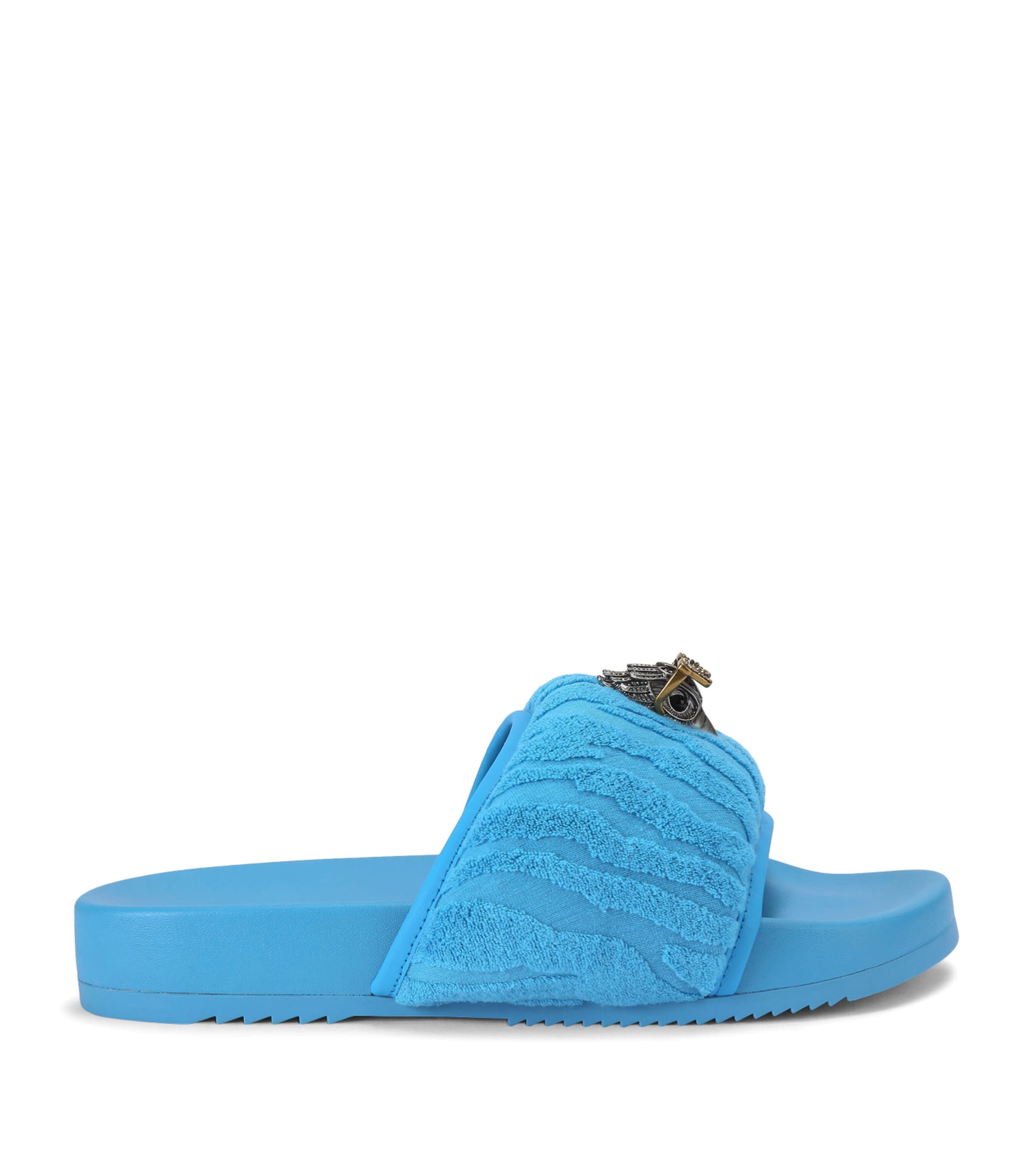 Kurt Geiger London Terry Eagle Puff Slides Mid Blue Image 1