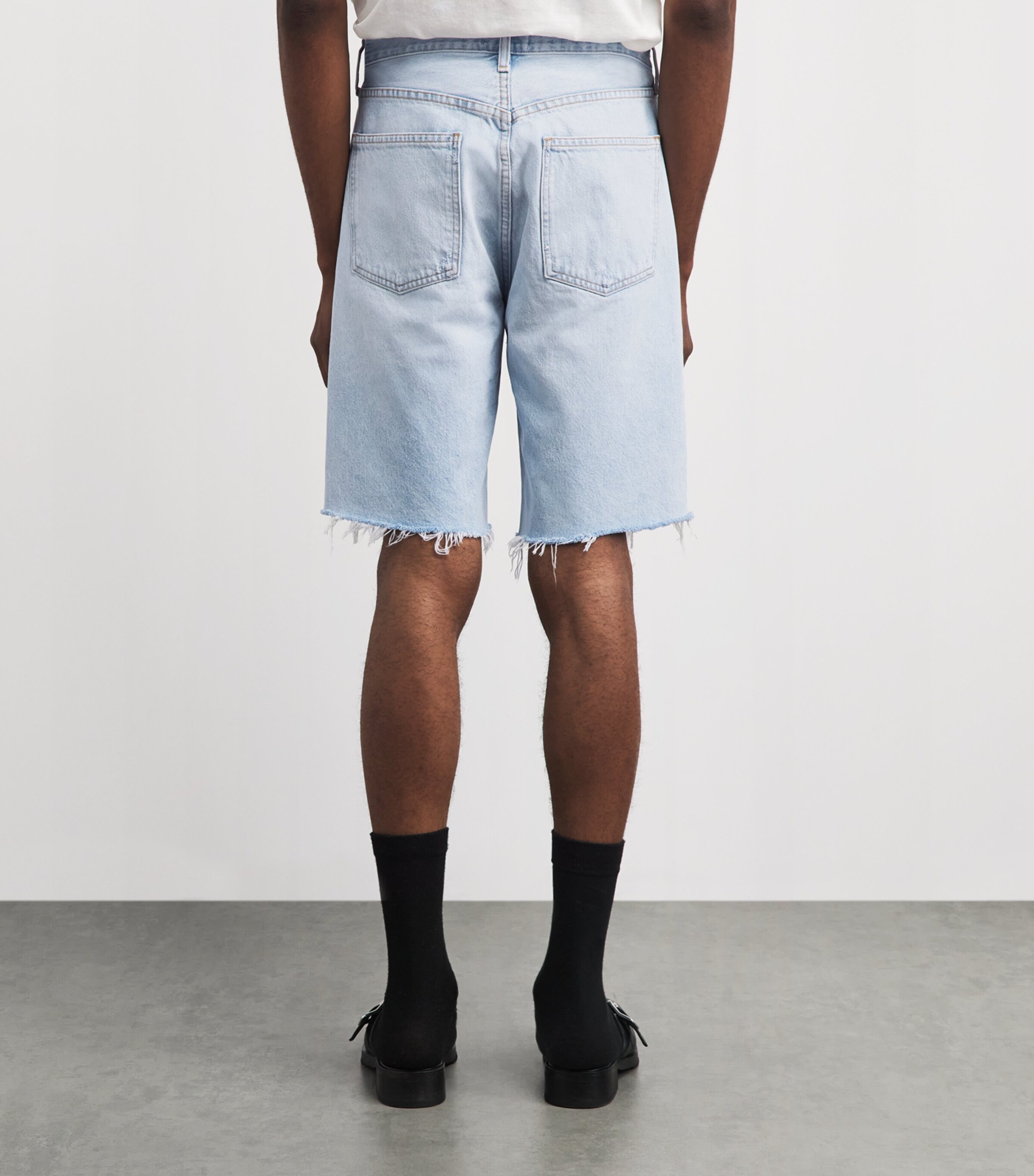 AGOLDE Mens Denim Anson Shorts Ruse (pale Cut Hem) Image 5