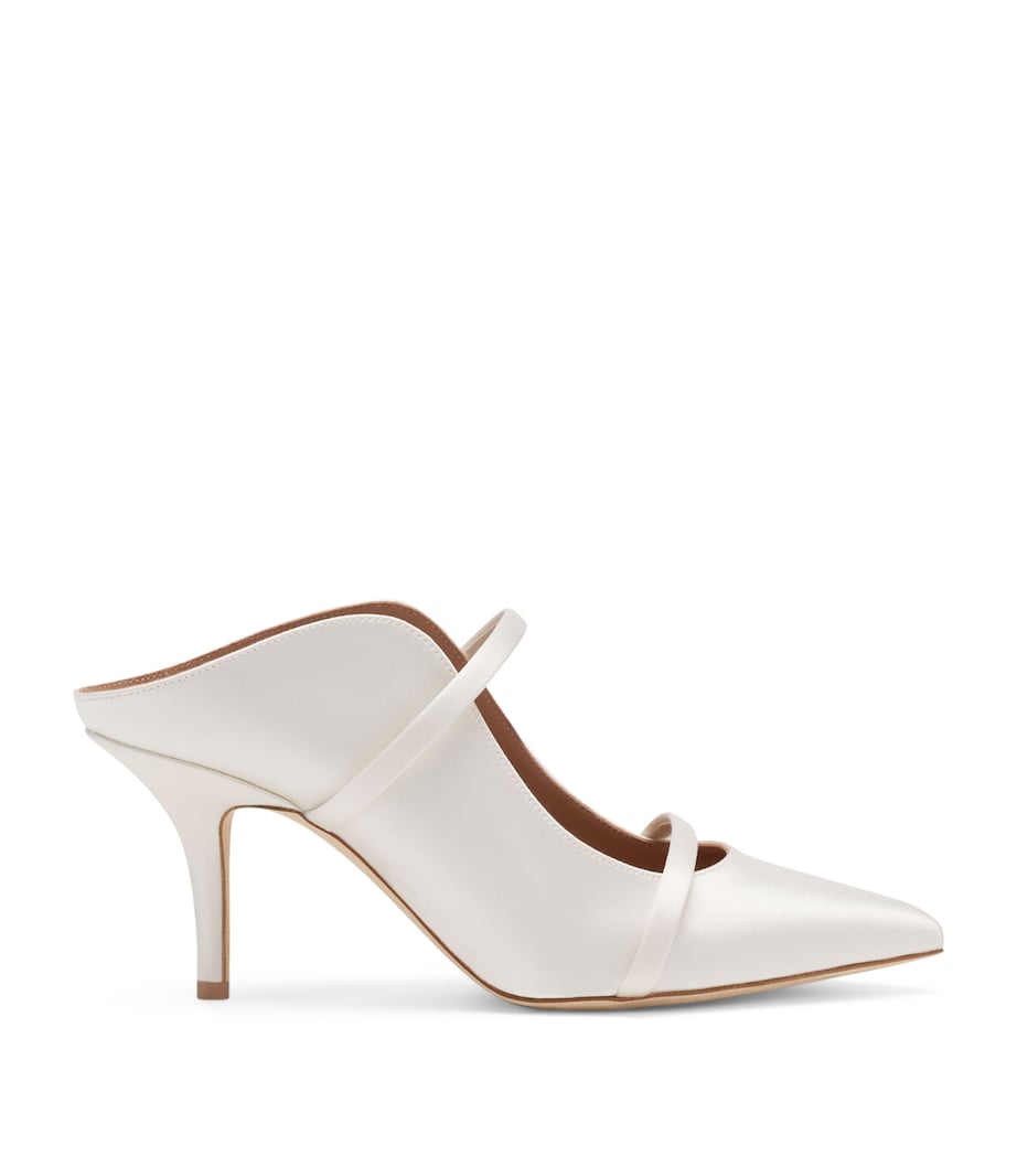 Malone Souliers Satin Maureen Mules 70 Ivory Image 1