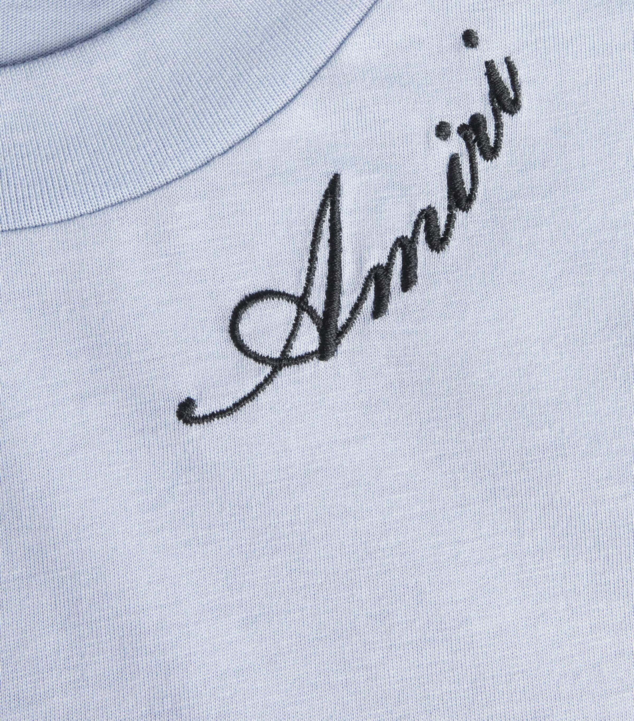 AMIRI Mens Cotton Script T-Shirt Skyline Blue Image 6