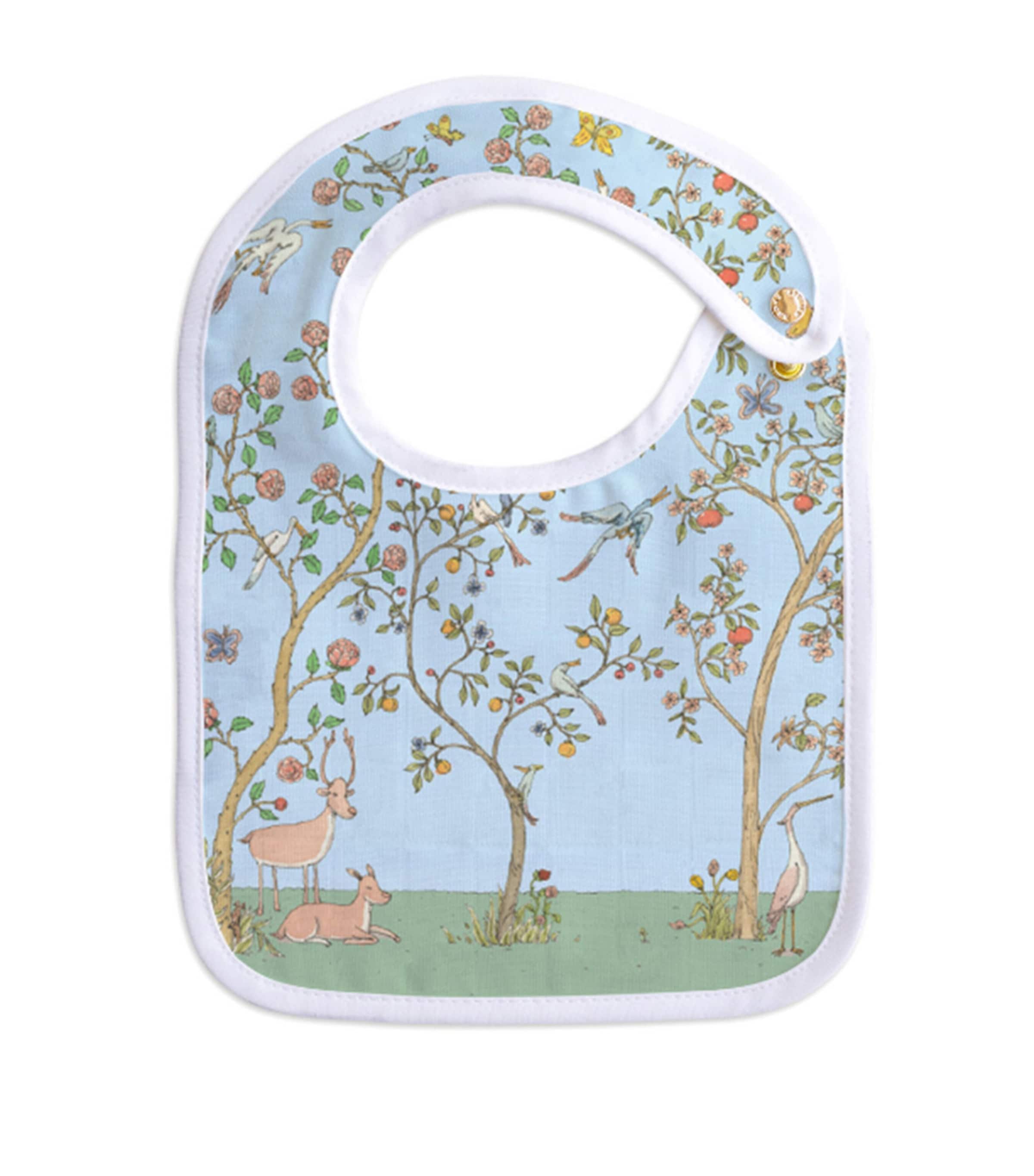 Small Cotton Bloom Bib BLUE Image 1