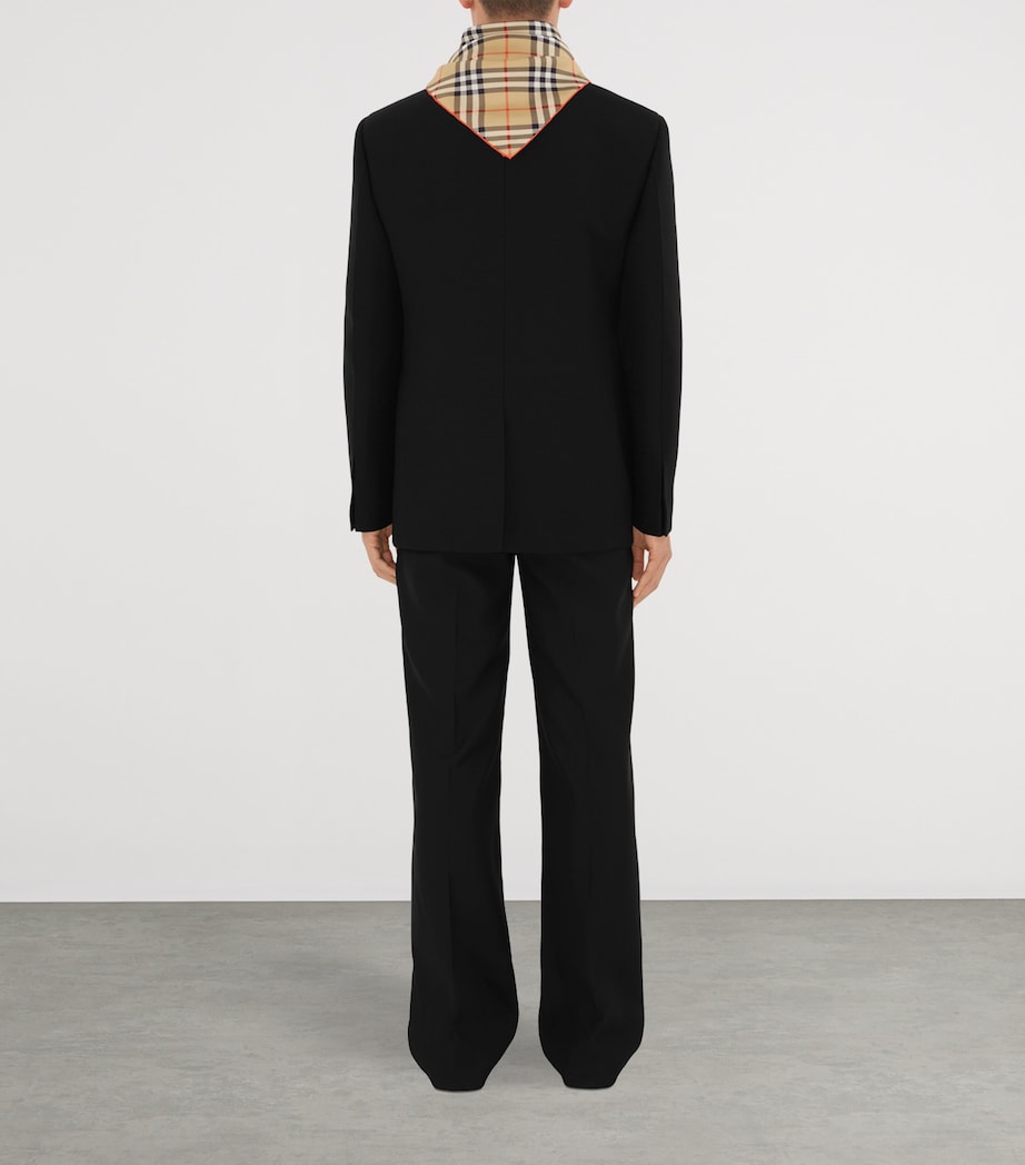 Silk Check Scarf SAND Image 7