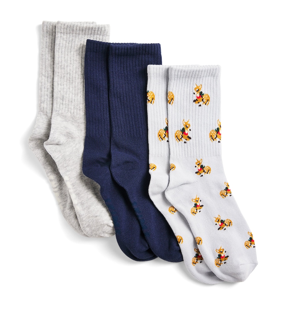 Cotton-Blend Crew Socks (Pack of 2) ZEN BABY DEER MULTI Image 1