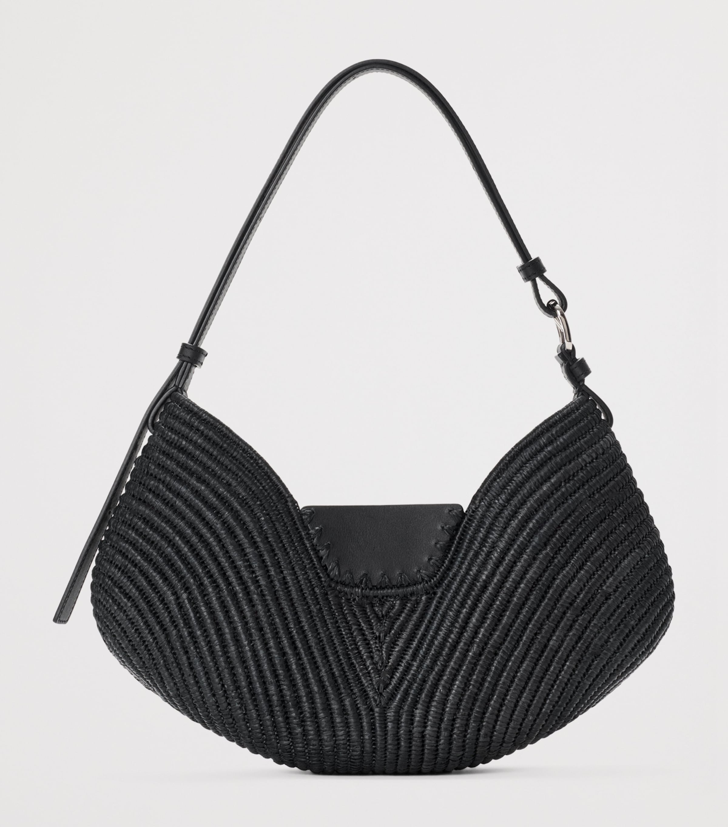 LOEWE x Paula's Ibiza Medium Raffia Swing Shoulder Bag Black Image 4