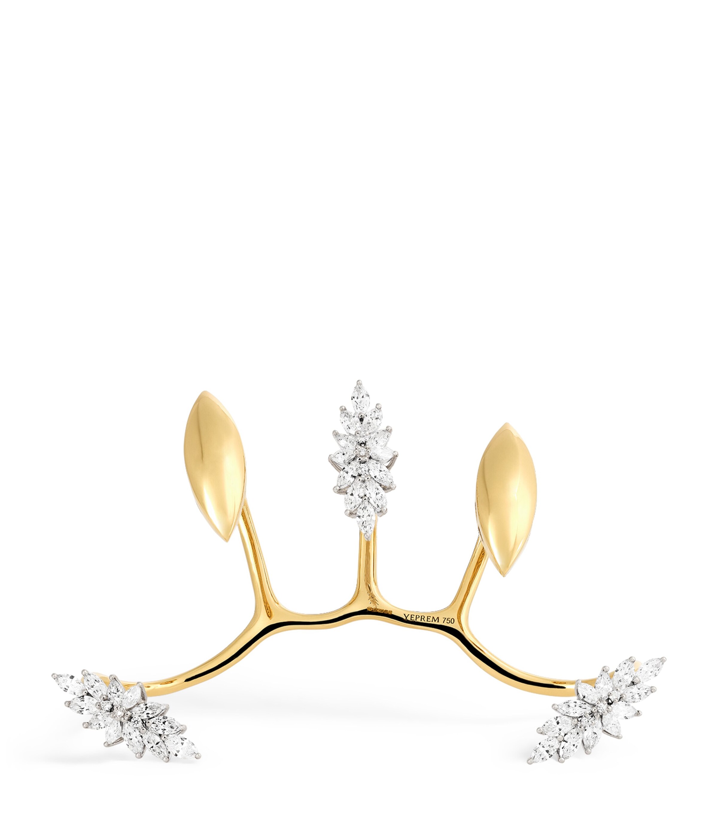 Yeprem Yellow Gold, White Gold and Diamond Handpiece Mixed Gold Image 1