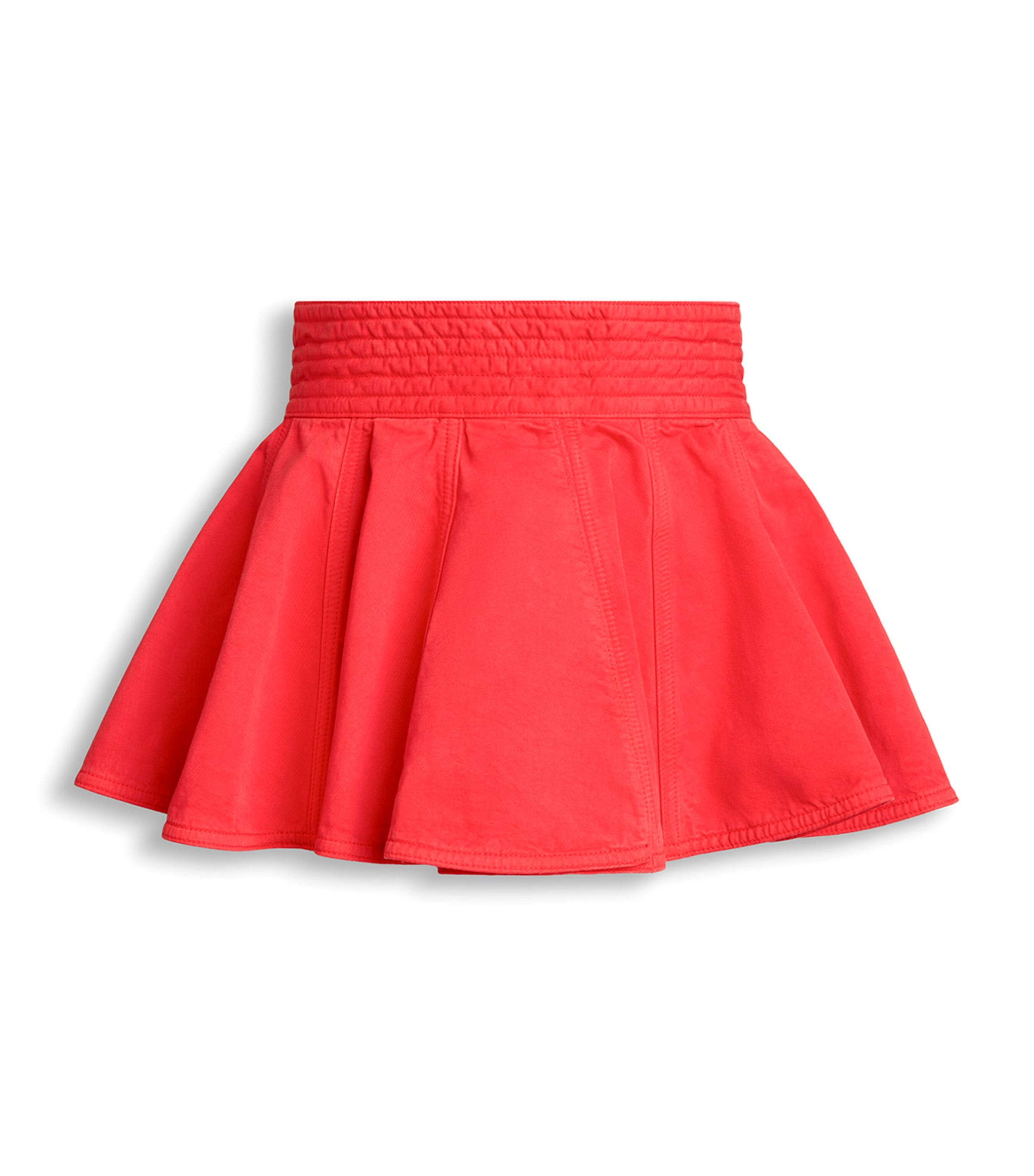 Alaïa Denim Peplum Belt Vermilion Red Image 1