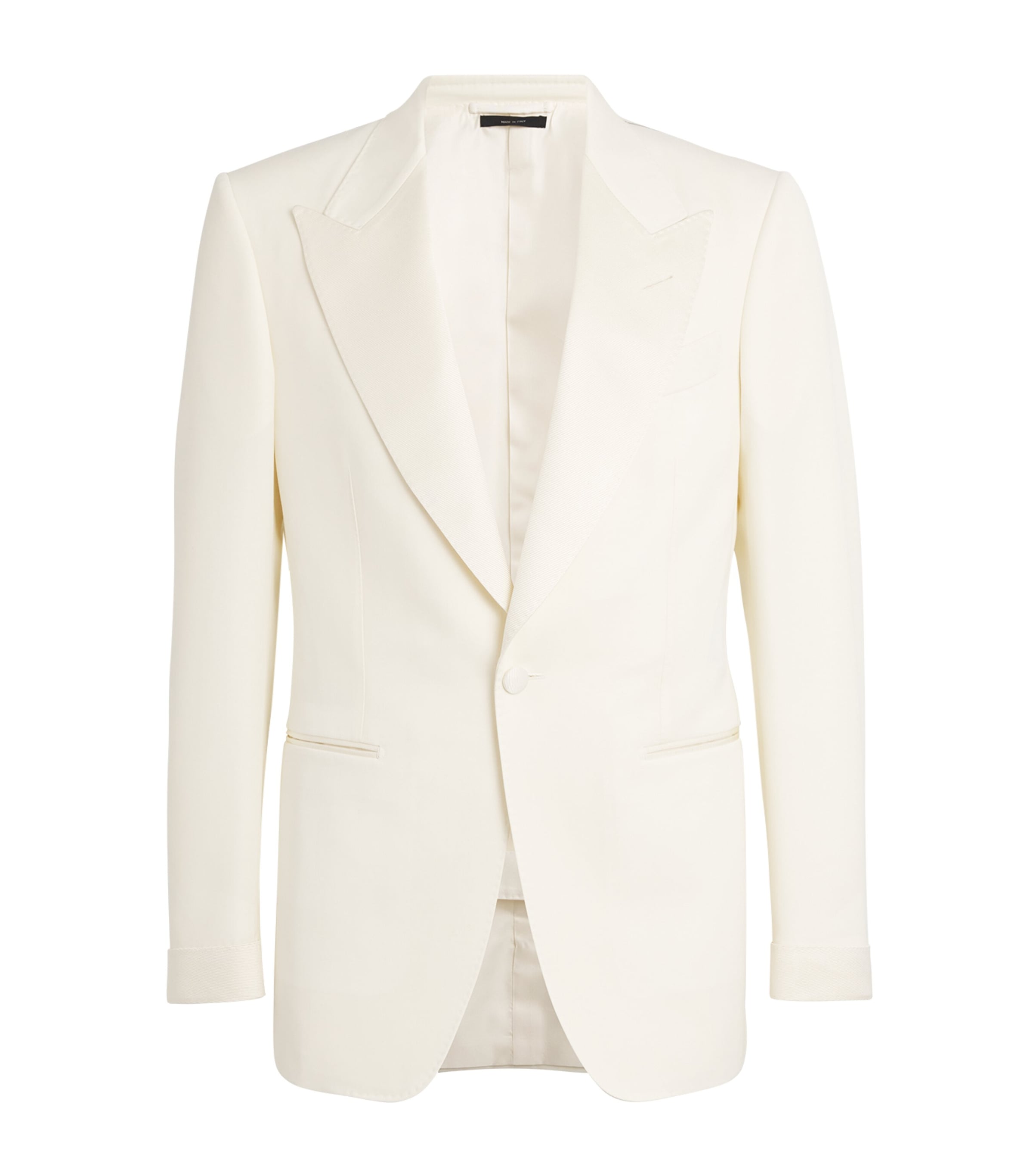 Tom Ford Wool-mohair Tuxedo Jacket In White