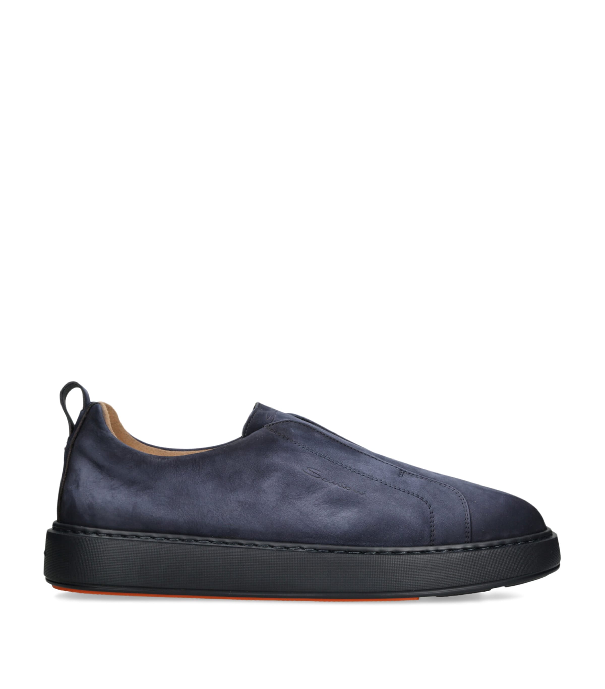 Santoni Suede Victory Sneakers Navy Image 1