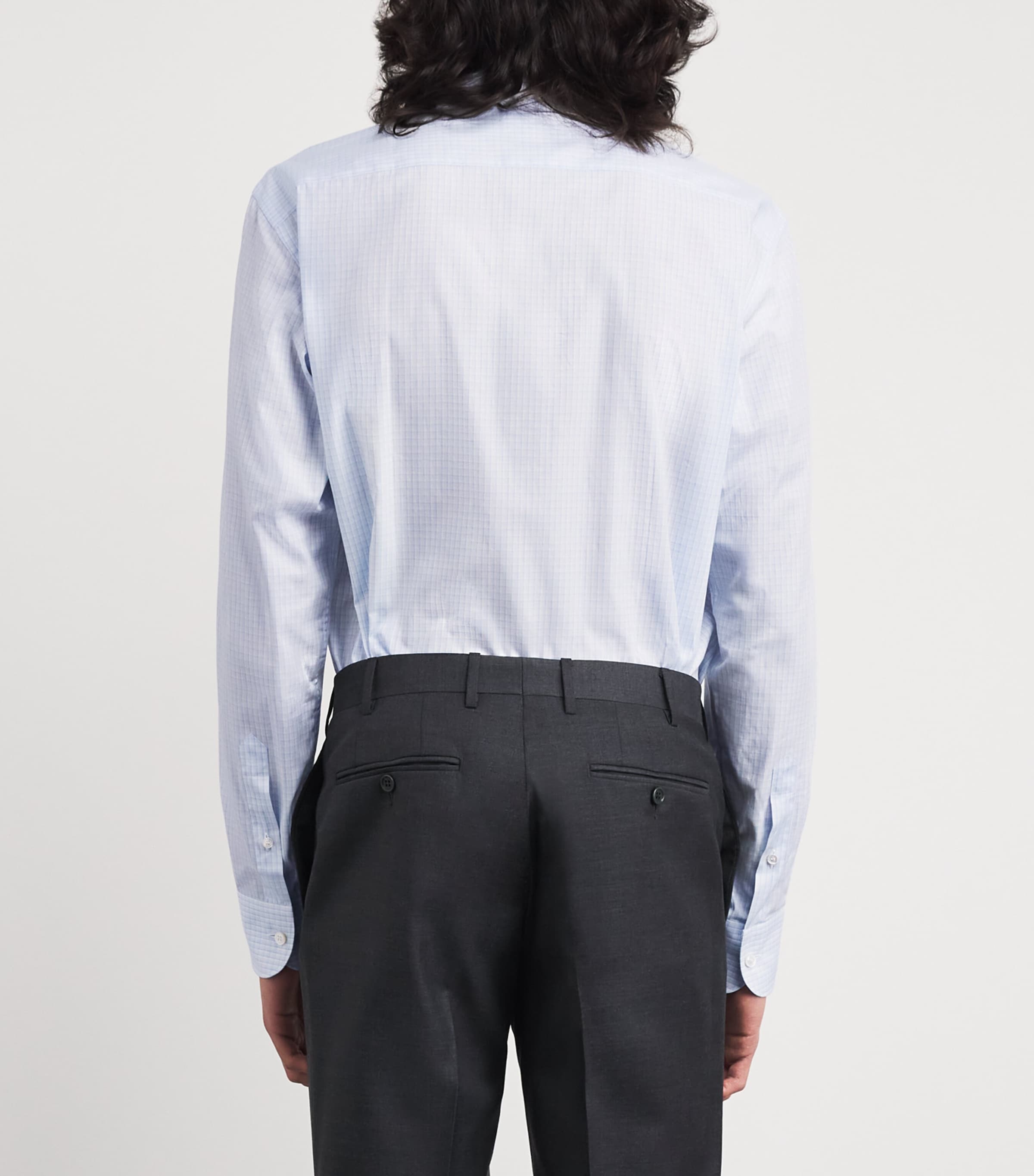 Brioni Mens Cotton Check Shirt Image 5