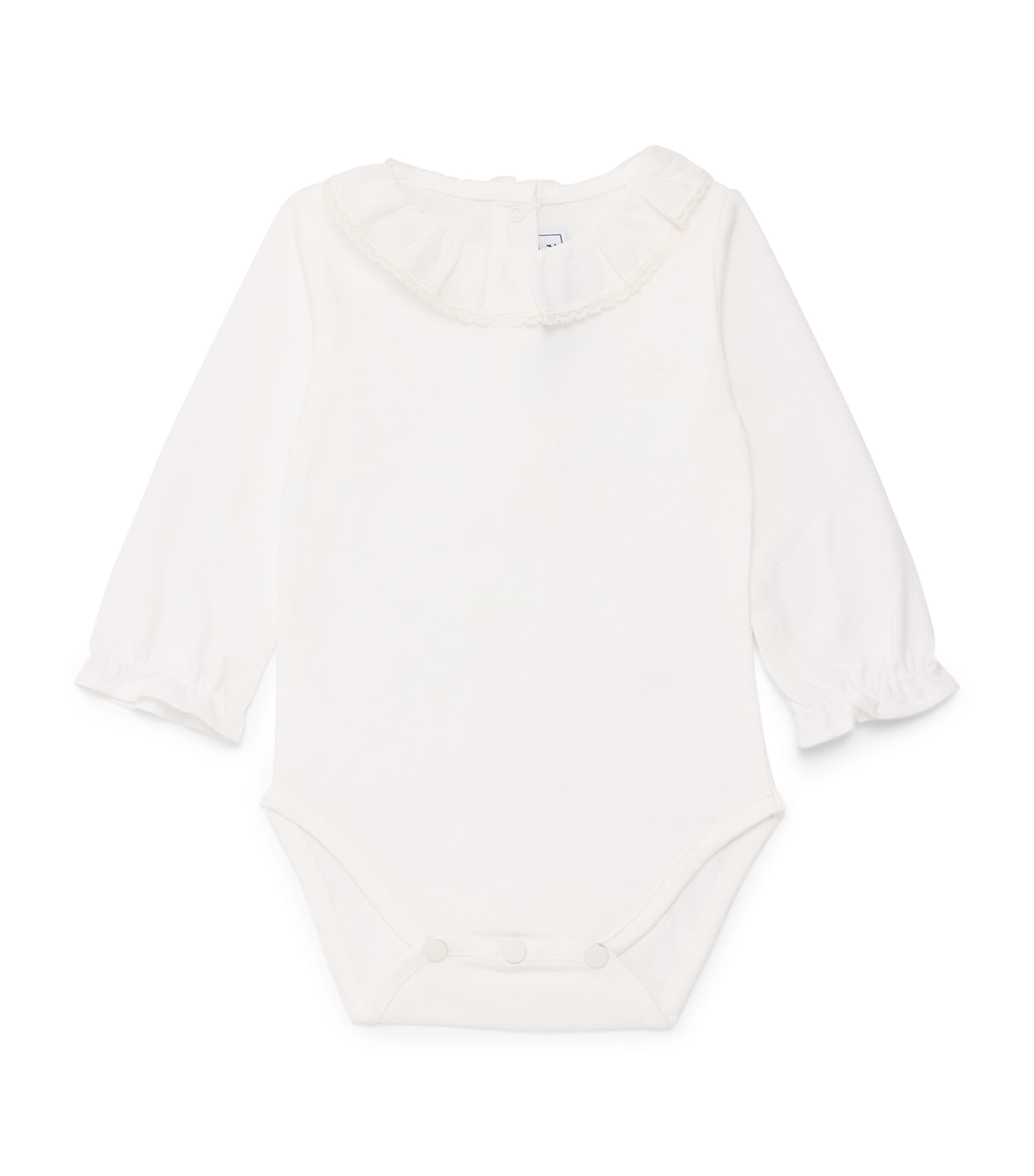 Tartine et Chocolat Cotton Embroidered Bodysuit (3-36 Months) Nacre Image 1