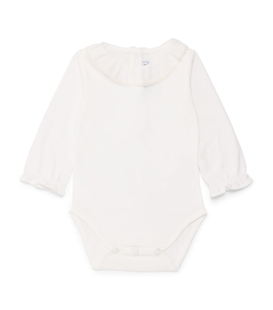 Tartine et Chocolat Cotton Embroidered Bodysuit (3-36 Months) Nacre Image 1