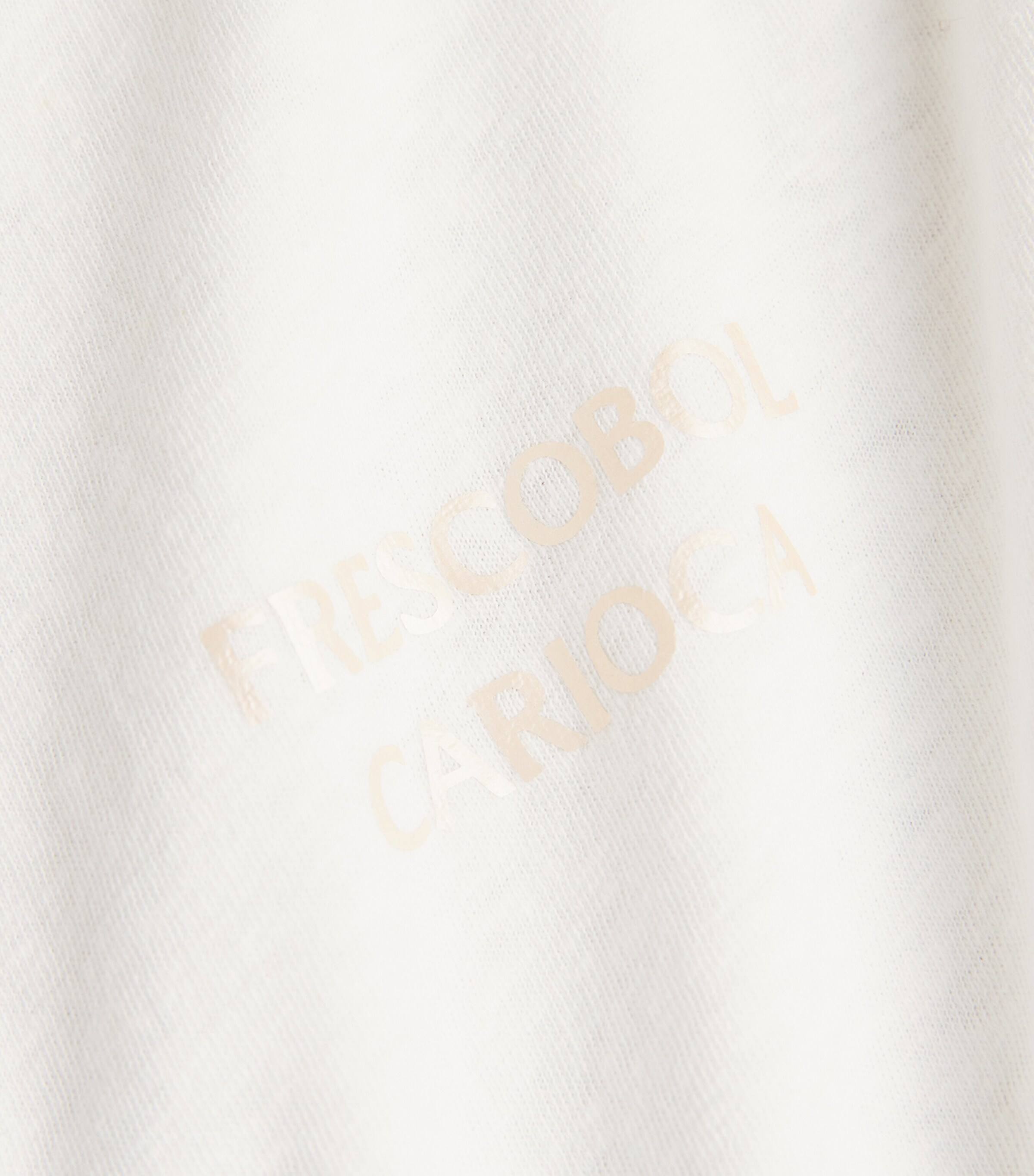 Frescobol Carioca Mens Cotton-Linen Dinis T-Shirt Cream Image 6