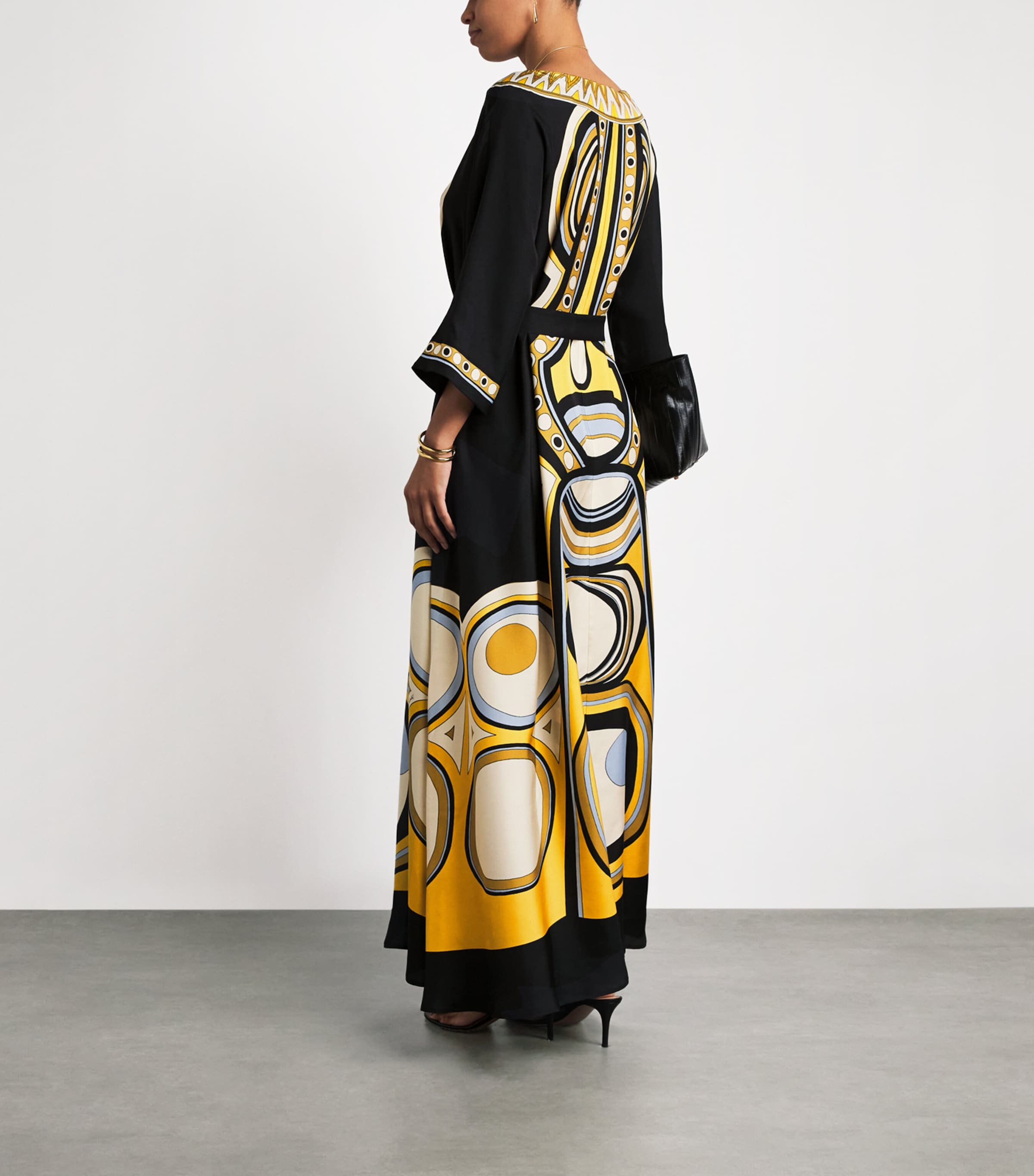 La Doublej Womens Silk Muumuu Maxi Dress Placée Image 4