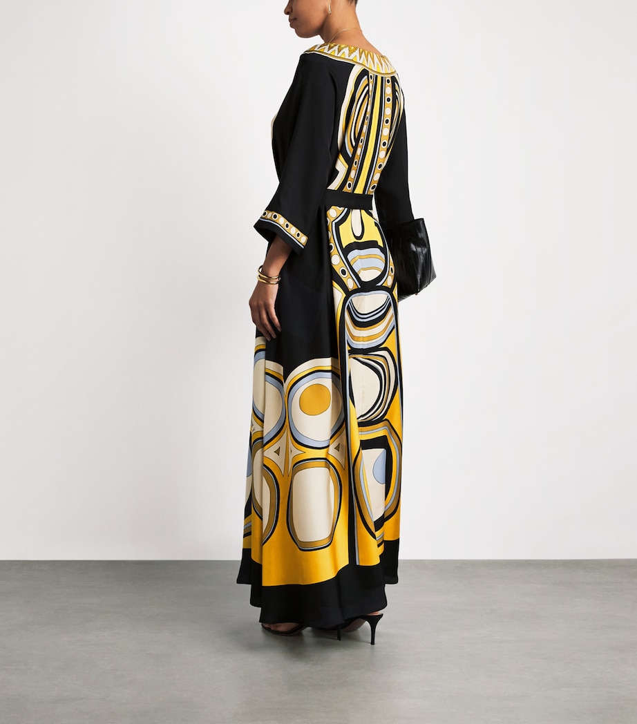 La Doublej Womens Silk Muumuu Maxi Dress Placée Image 4