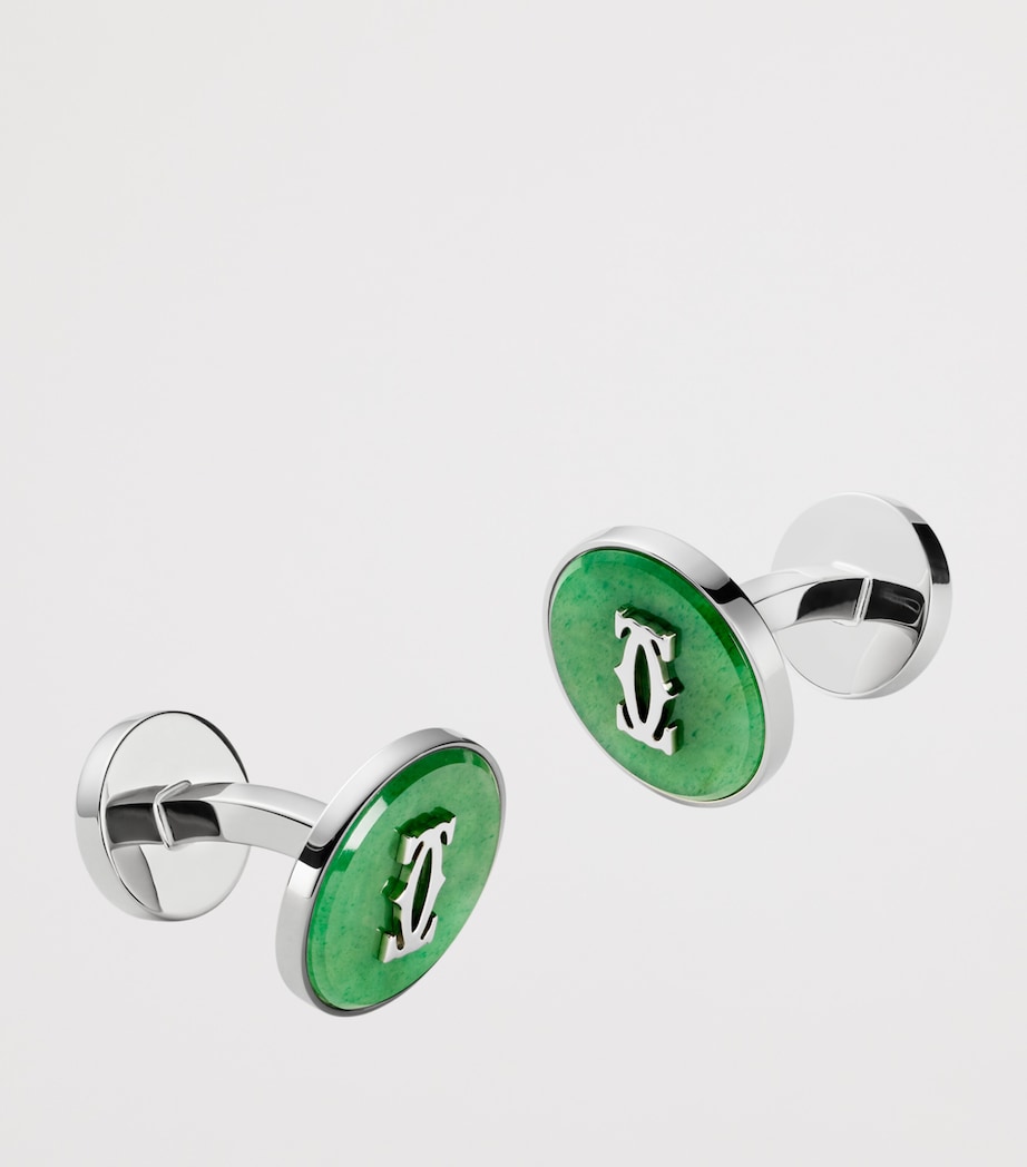Cartier Sterling Silver Double C de Cartier Cufflinks Silver Image 2