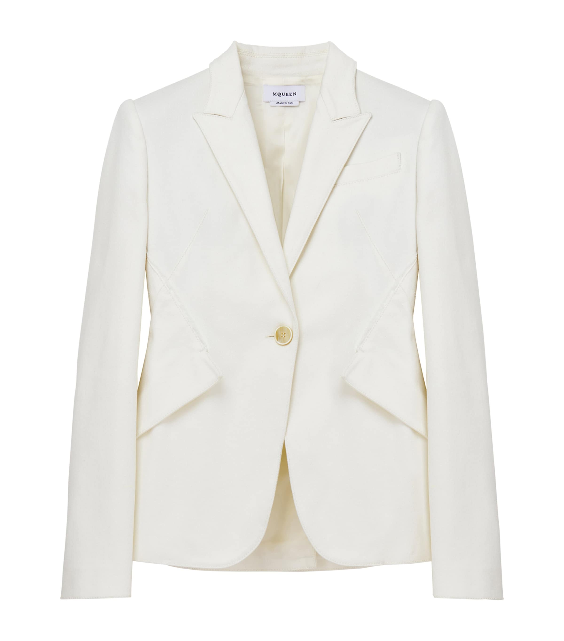 Alexander Mcqueen Mcqueen Women Single-breasted Blazer In White