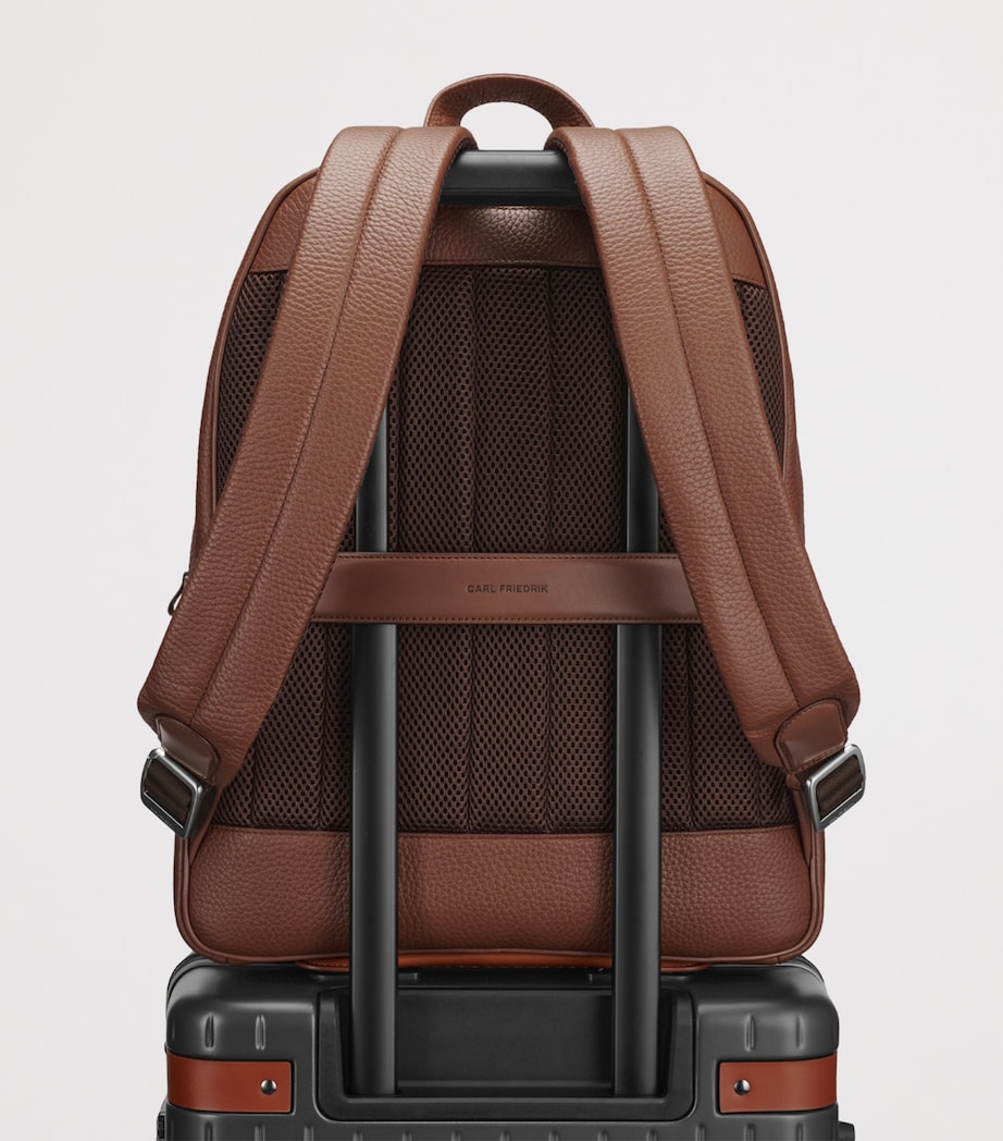 Carl Friedrik Leather Ayrton Backpack Chestnut Image 4