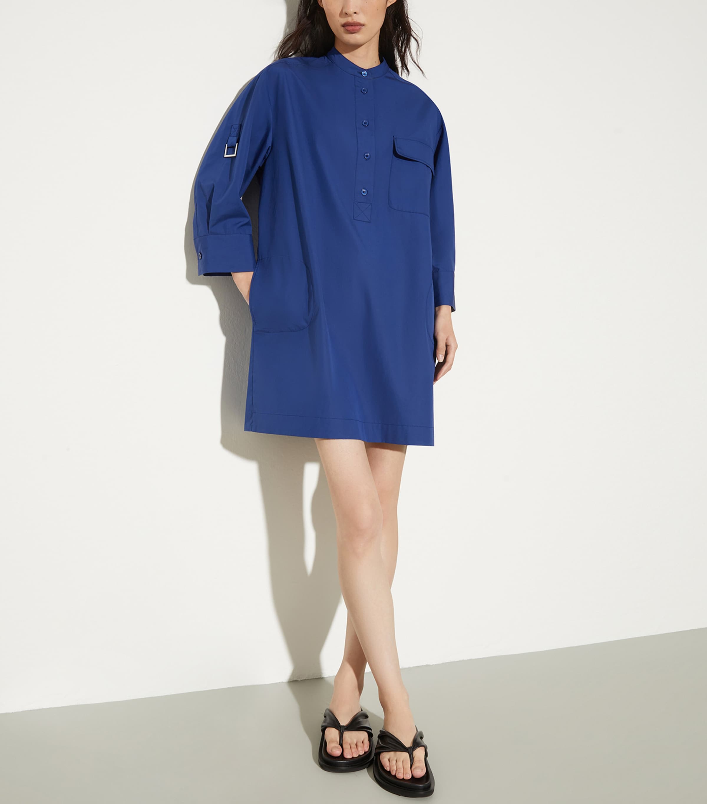 MAX&Co. Womens Cotton Mini Dress Navy Image 4