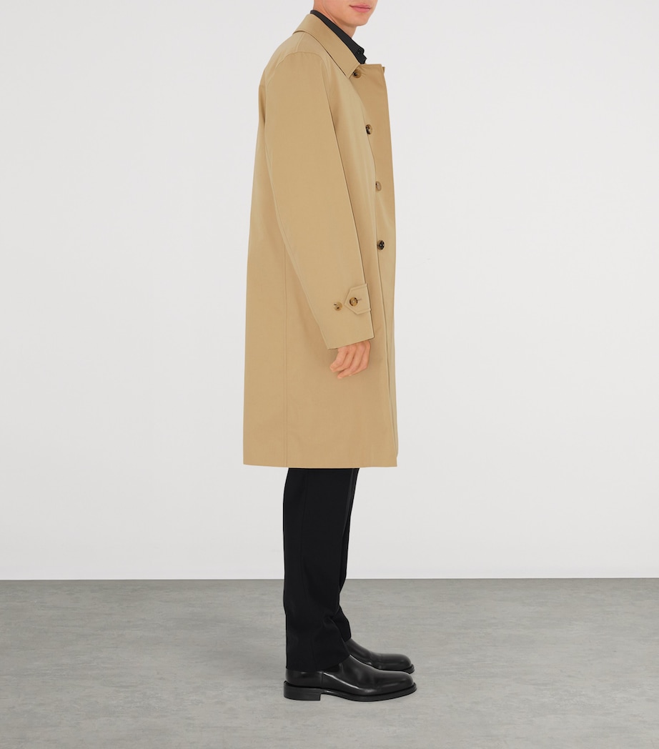 Cotton Gabardine Car Coat FLAX Image 3