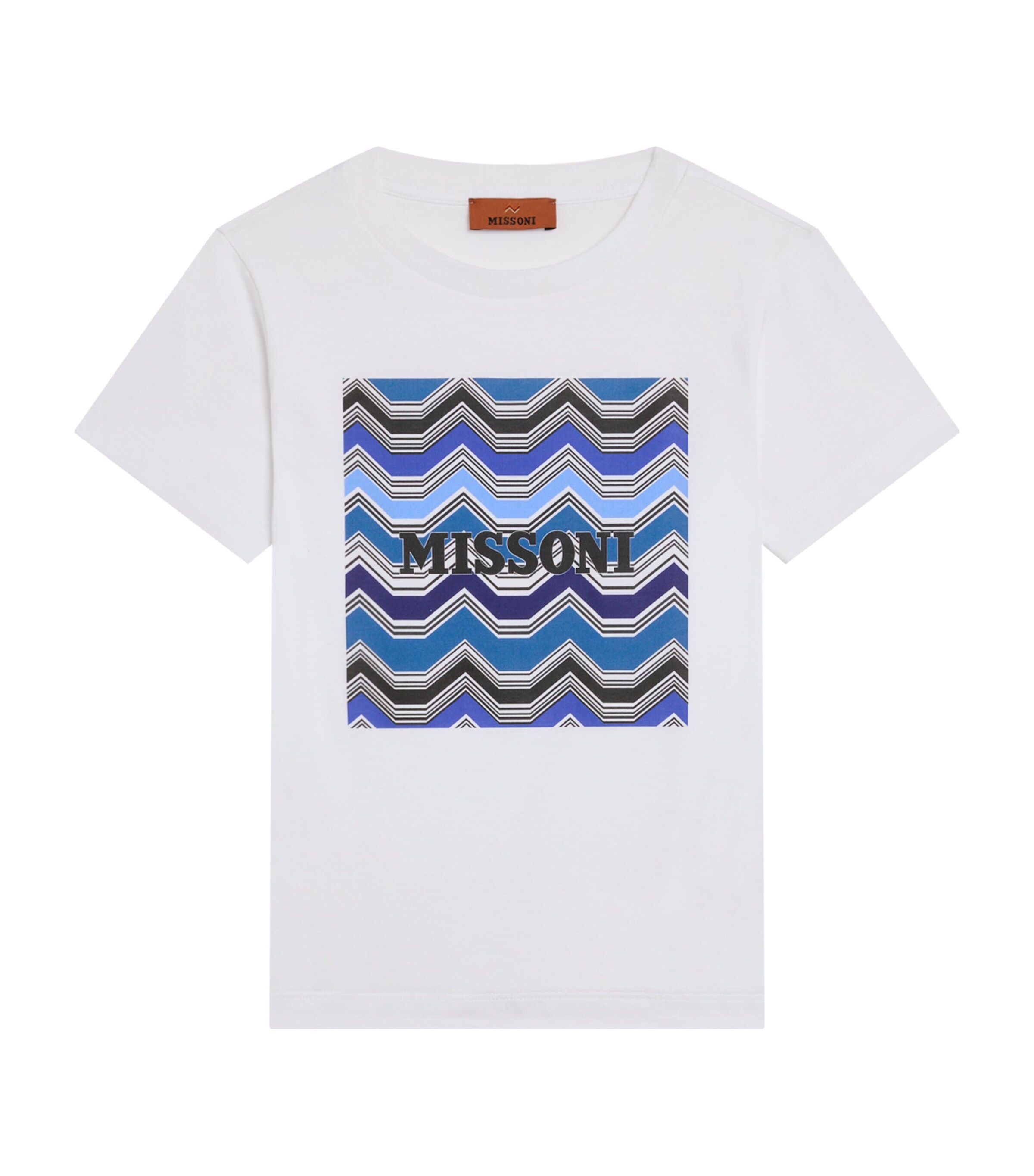 Missoni Kids Cotton Wave Print Logo T-Shirt (4-14 Years) Image 1