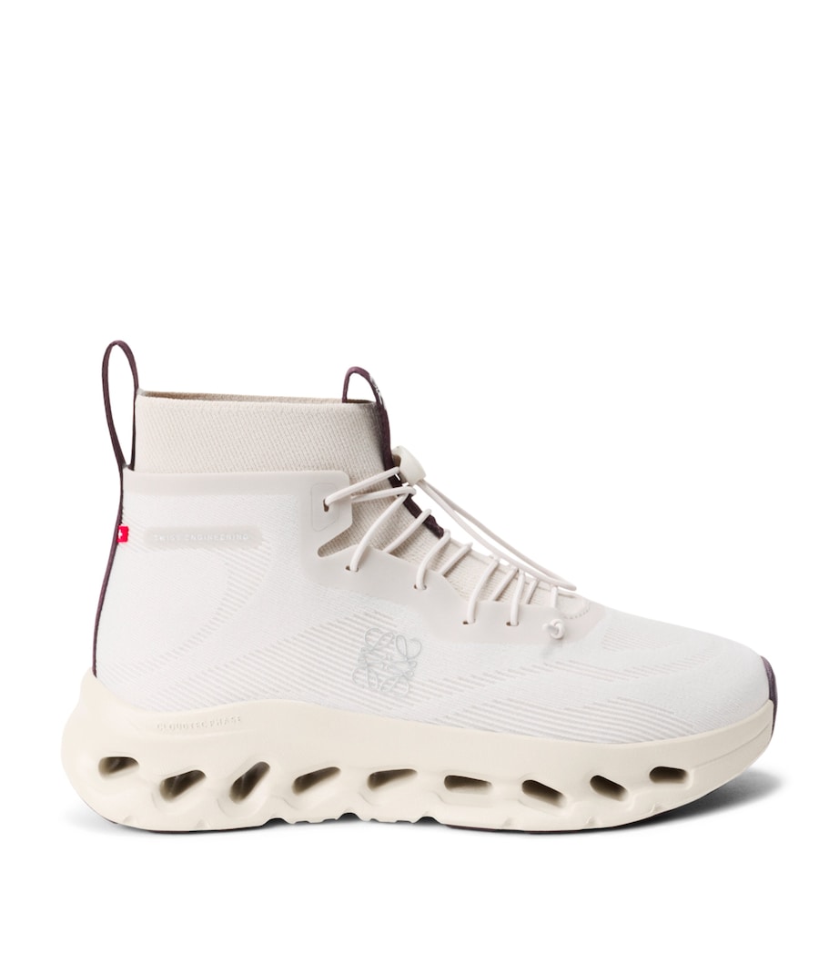 LOEWE Mens x On Cloudtilt High-Top Trainers Sand/oatmeal/plum Image 1