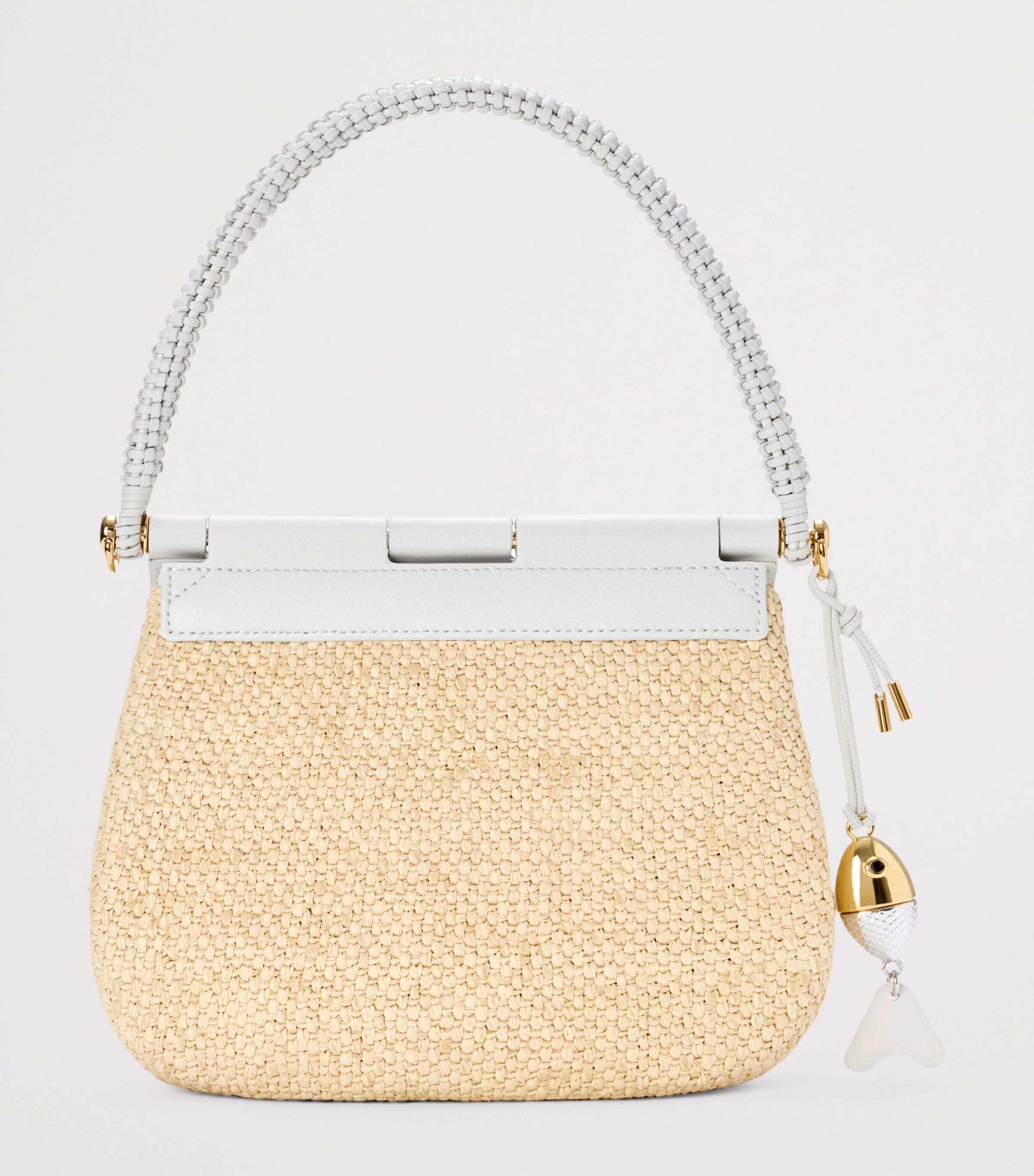 LOEWE Beige x Paula's Ibiza Medium Raffia-Leather Pescador Top