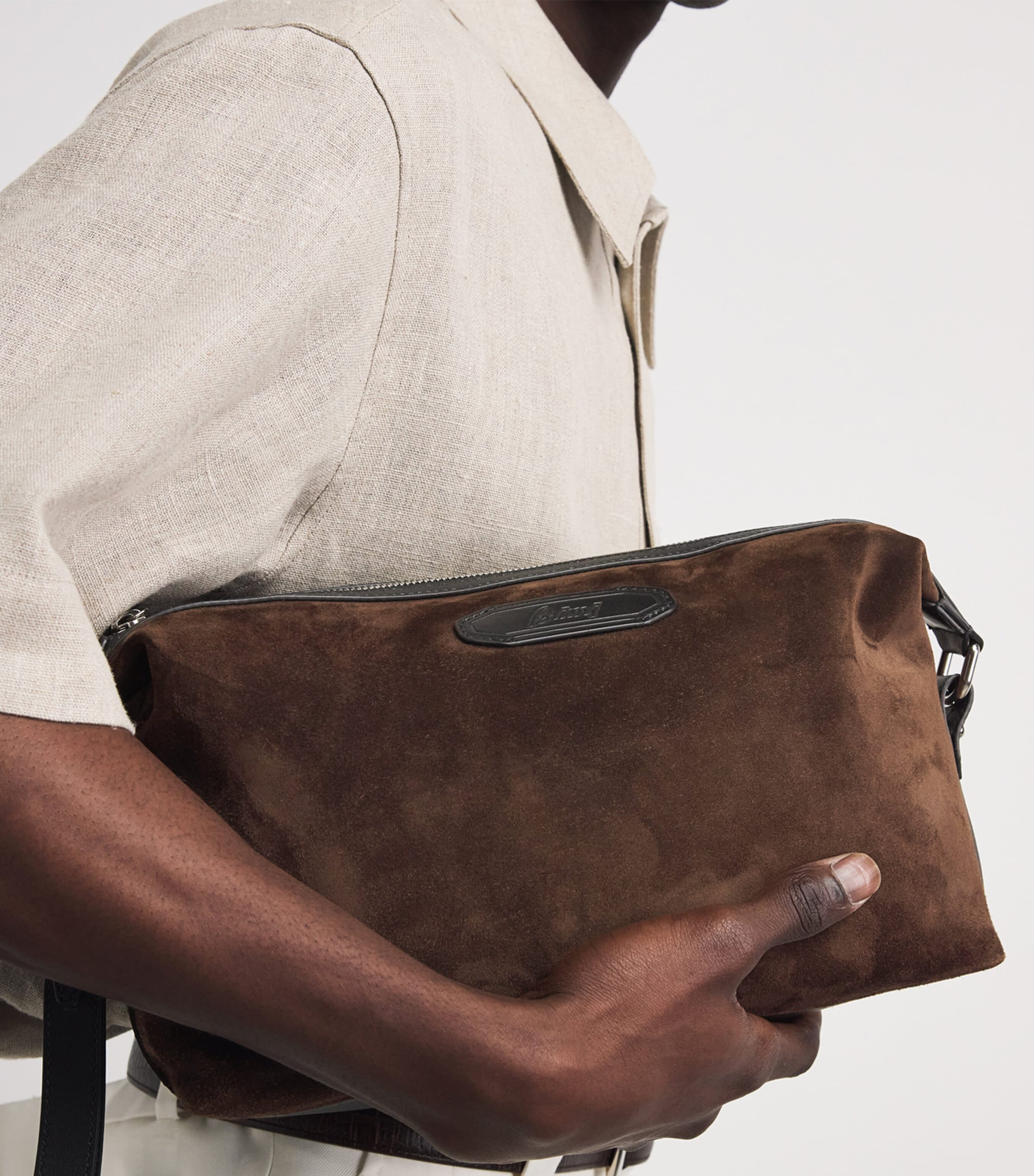 Brioni Suede Via Veneto Pouch Image 4
