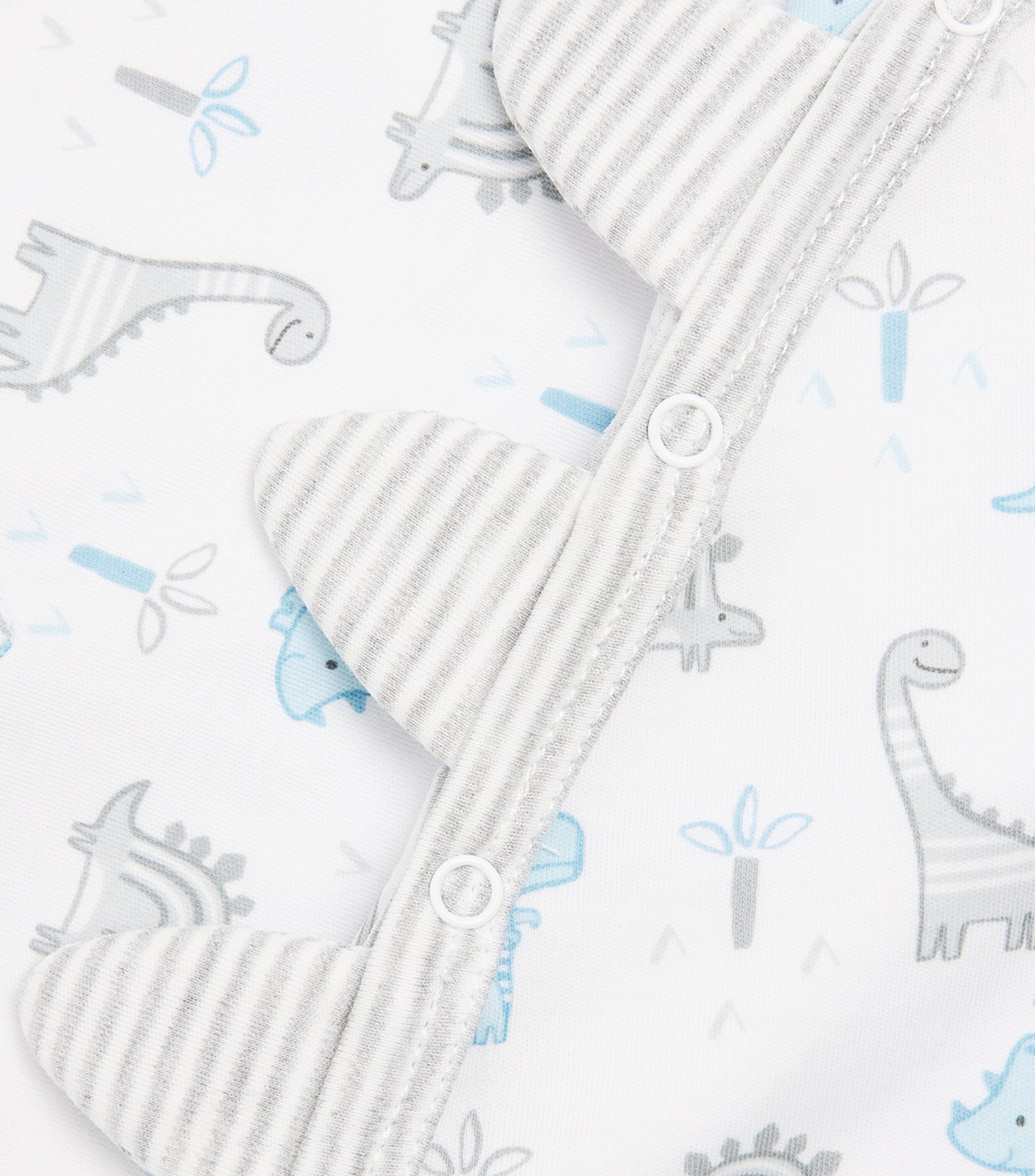 Kissy Kissy Pima Cotton Dinosaur Print Playsuit (0-24 Months) Multi Image 3