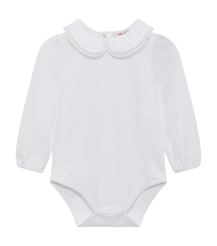 Stretch-Cotton Evelyn Bodysuit (1-24 Months) WHITE Image 1