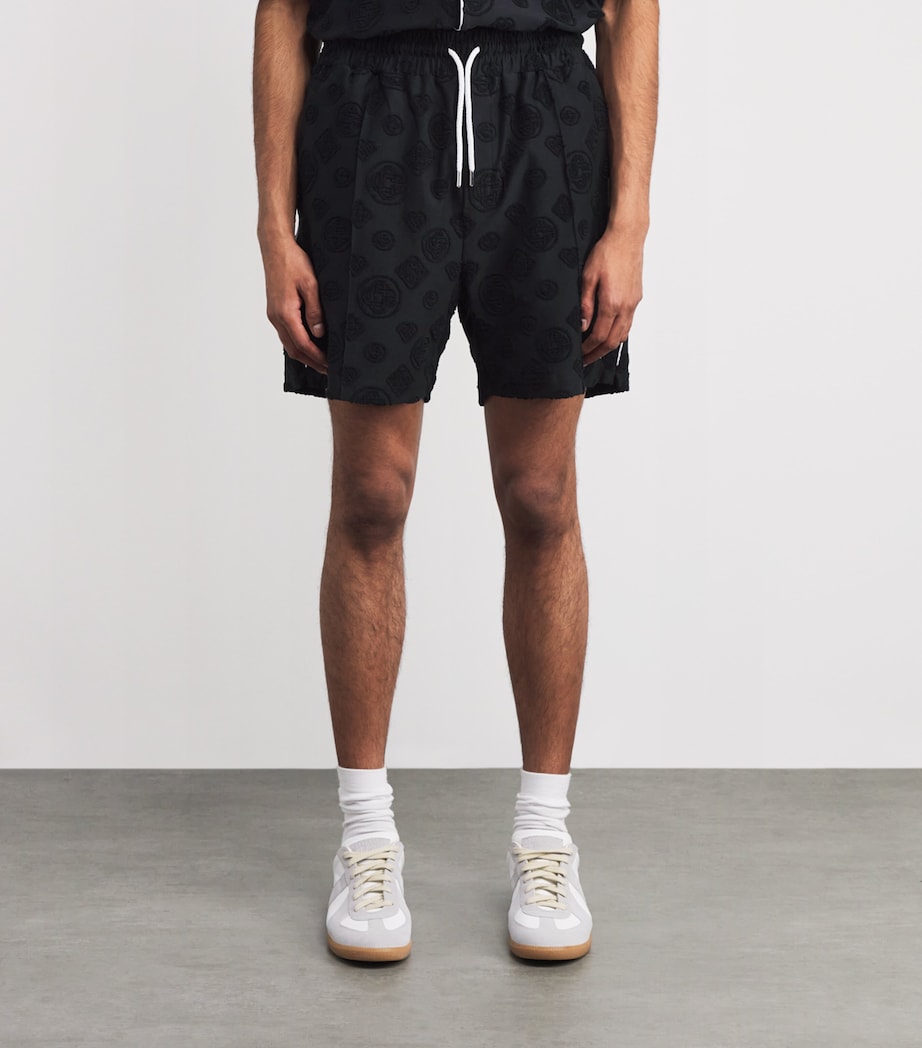 Towelling Monogram Shorts BLACK Image 3